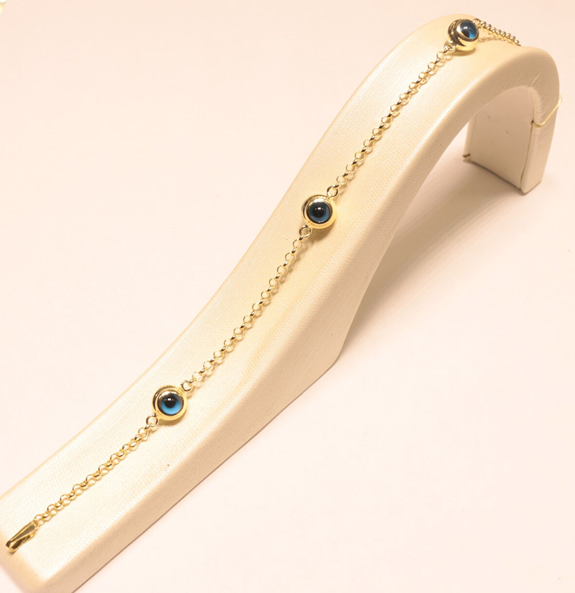 Altın Nazar Göz Boncuklu Bileklik-Künye