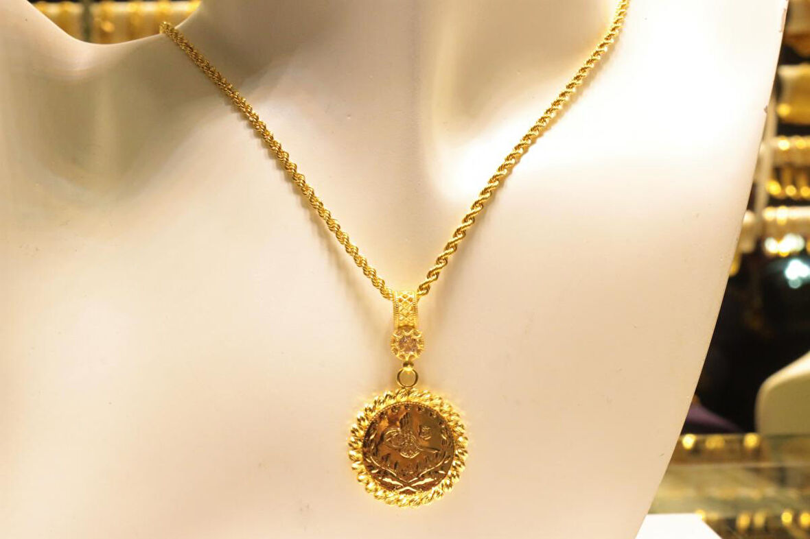 Altın Baskı Yarım Reşat Altınlı Halat Zincir