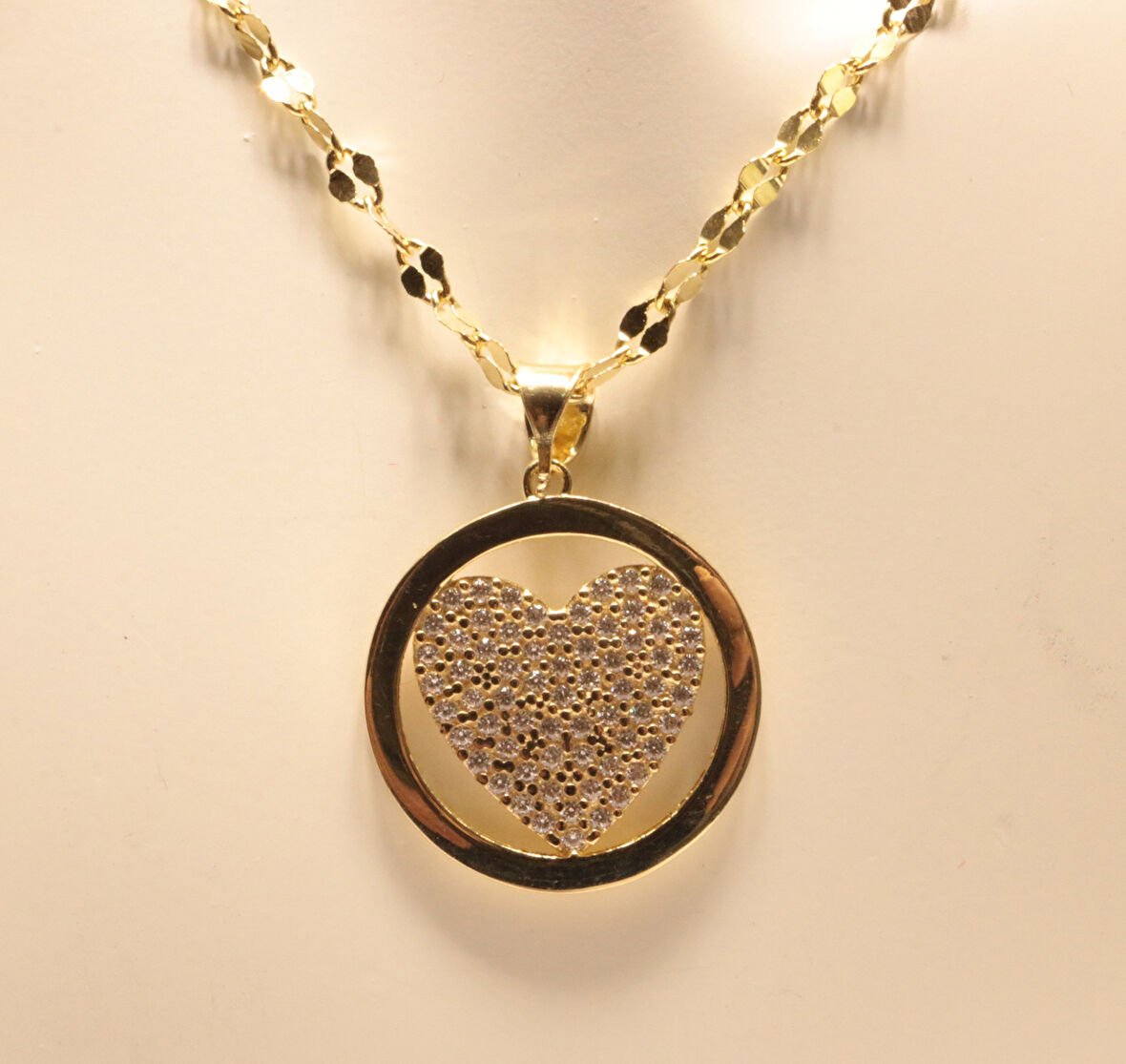 Altın Kalp Kadın Kolye Ucu  