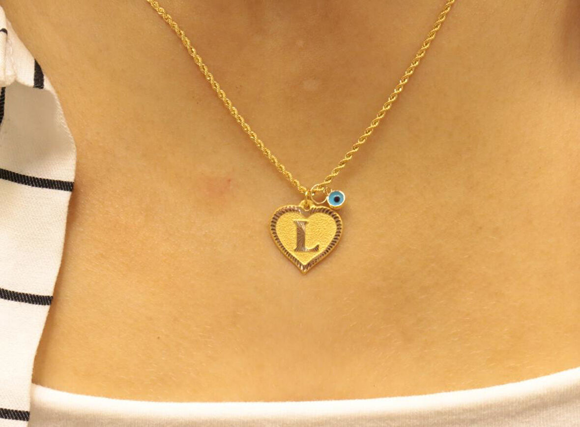 Altın L Harfli Halat Zincir