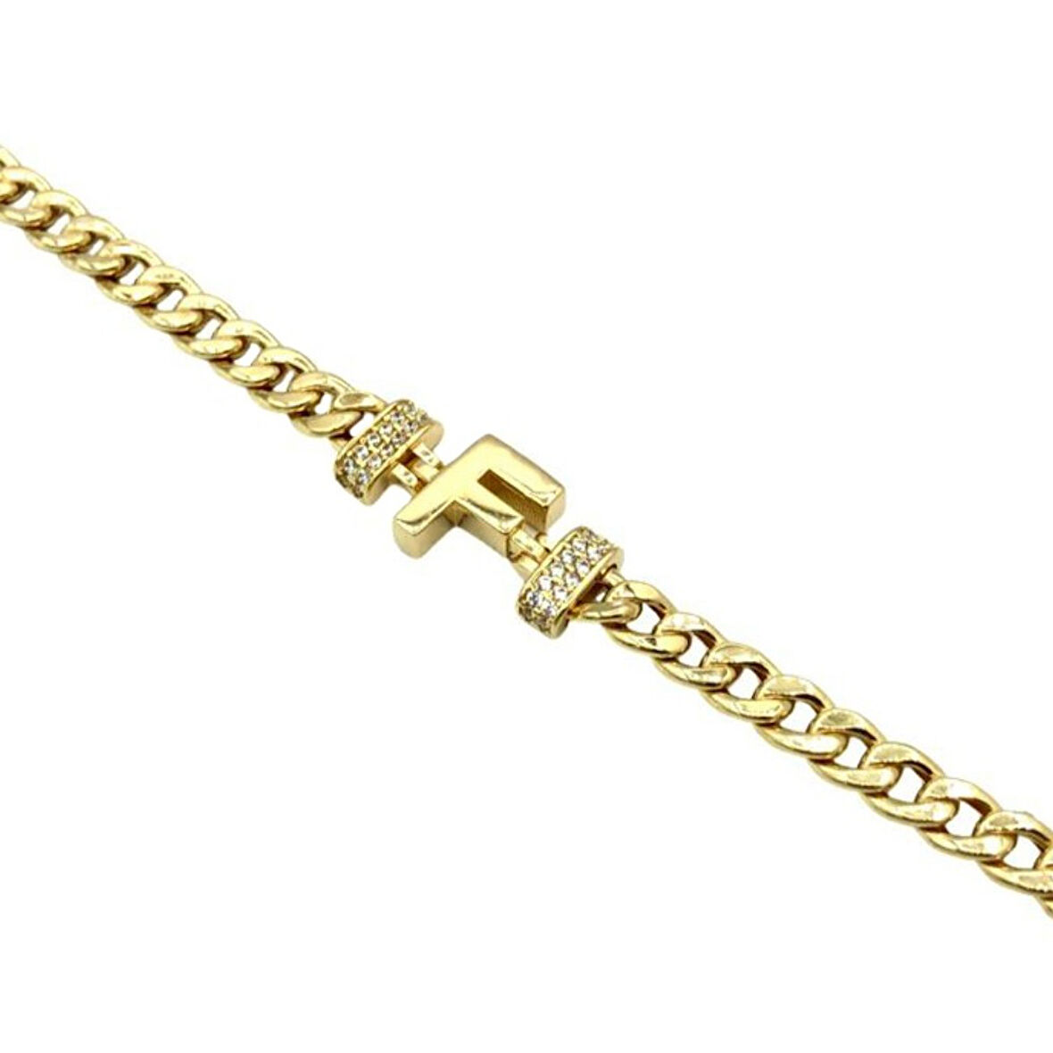 Altın F Harfli Gurmet Bileklik-Künye