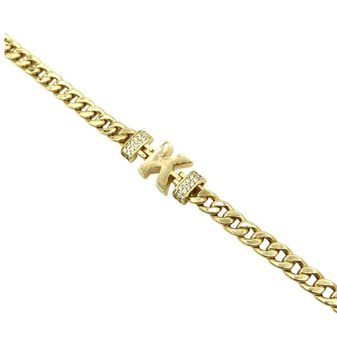 Altın K Harfli Gurmet Bileklik-Künye