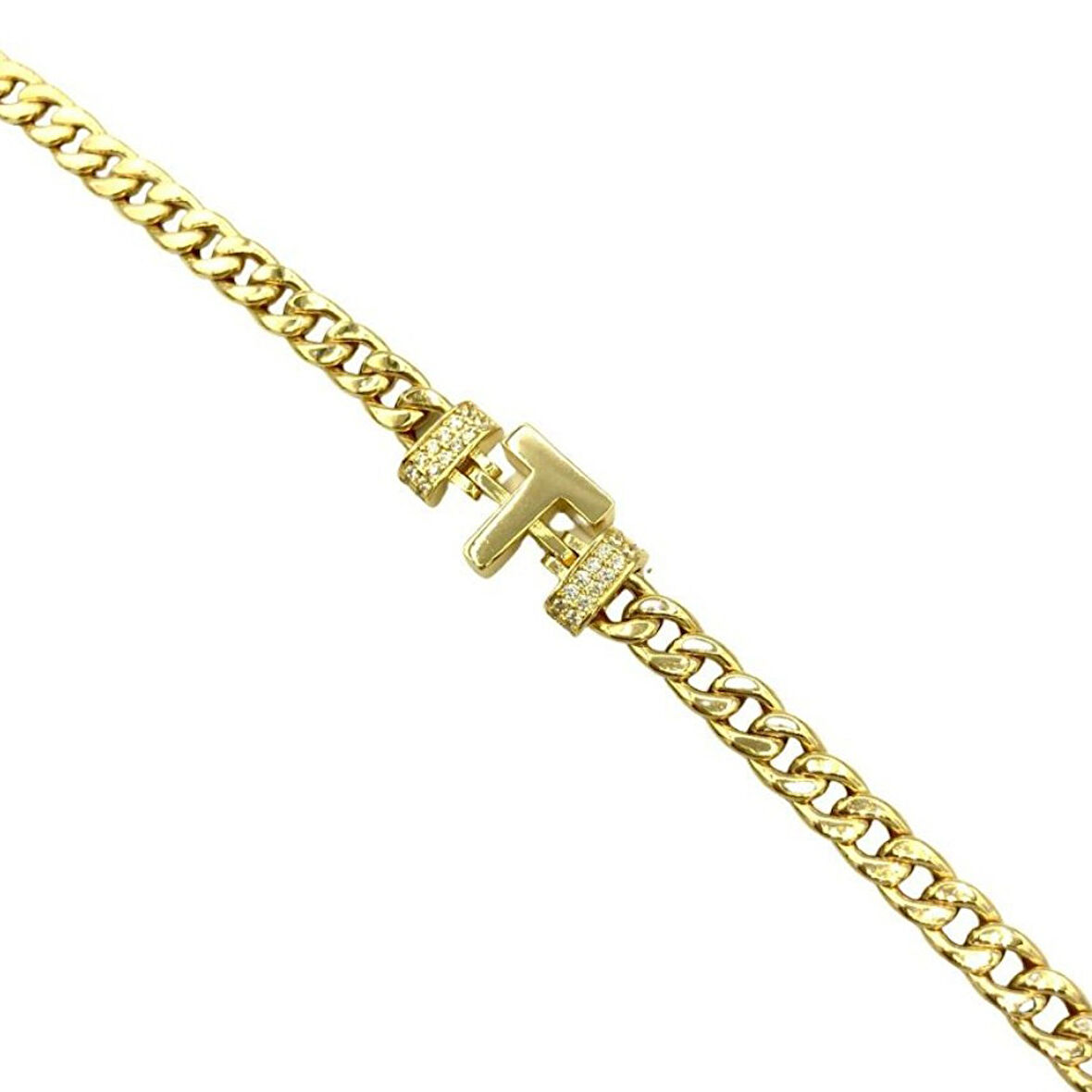 Altın T Harfli Gurmet Bileklik-Künye