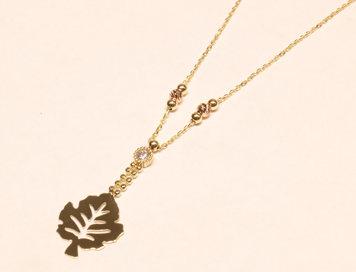 Altın Dorika Toplu Yaprak Zincir