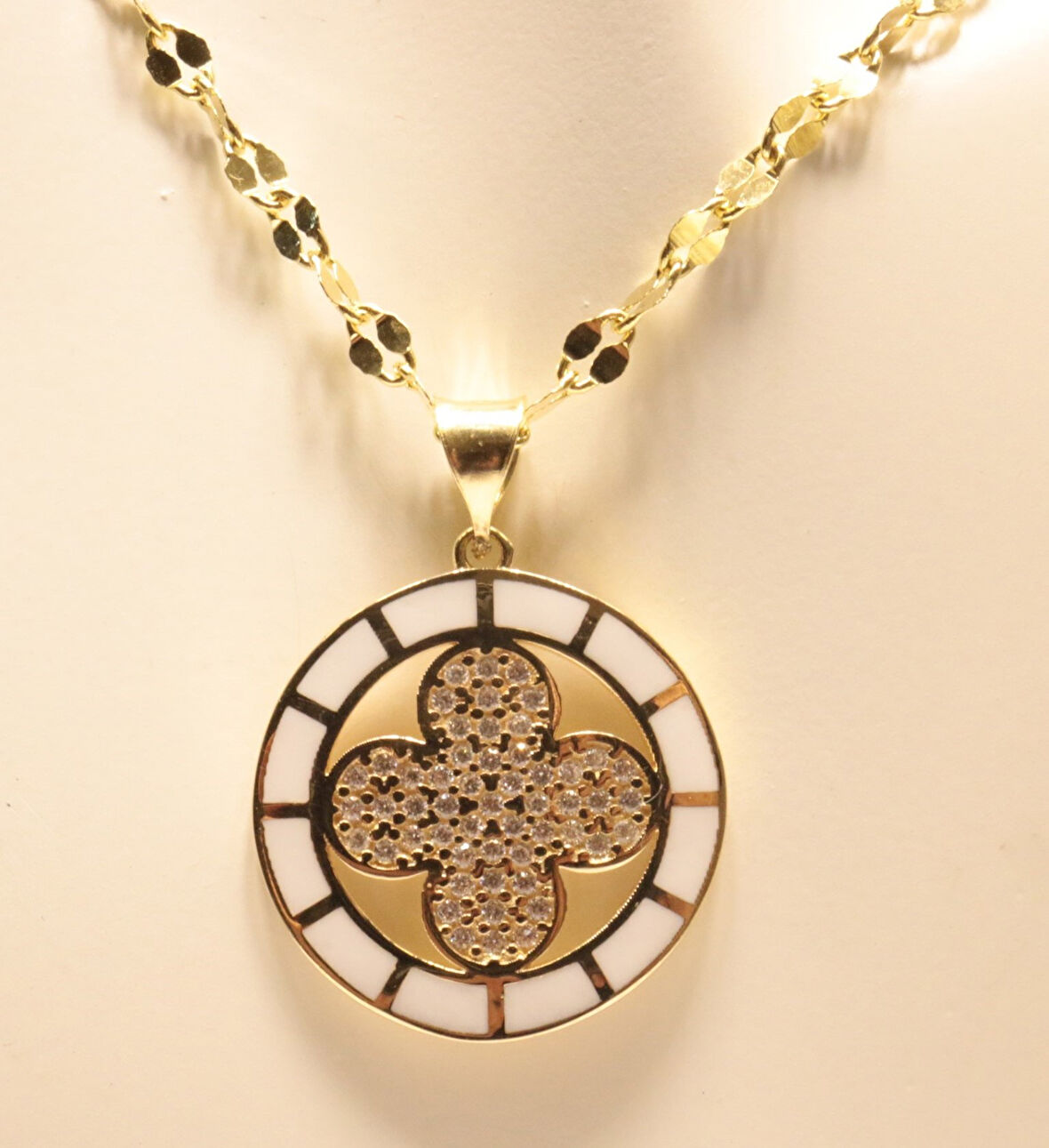 Altın Yonca Kolye Ucu  3656-1