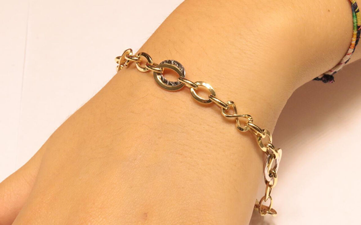 Altın Taşsız Künye-Bileklik