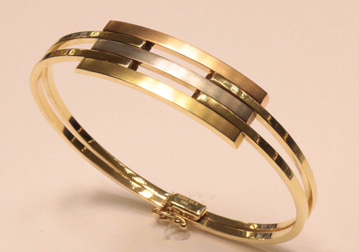 14 Ayar Altın Kaburga Kelepçe Bilezik 2274