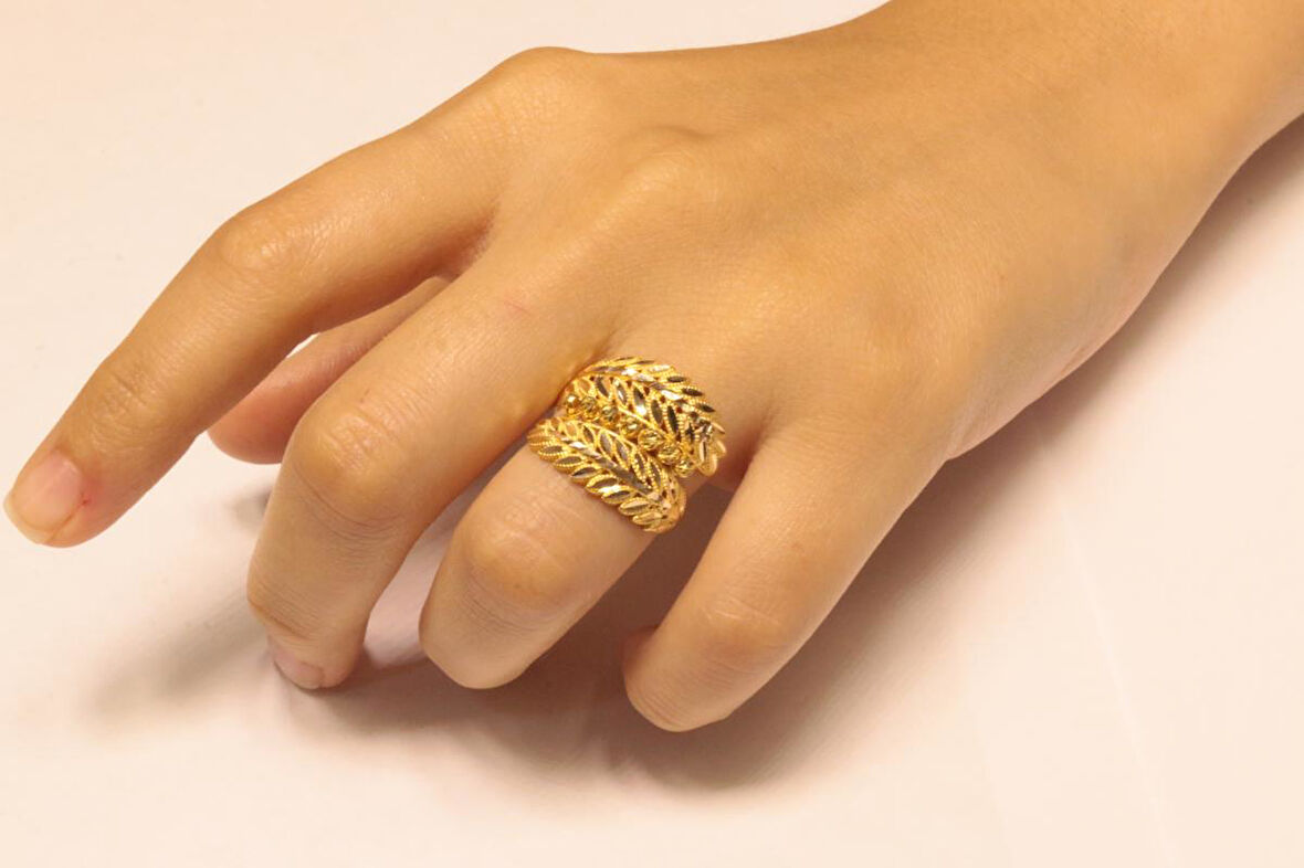 14 Ayar Altın Taşsız  Dorika Toplu Yüzük