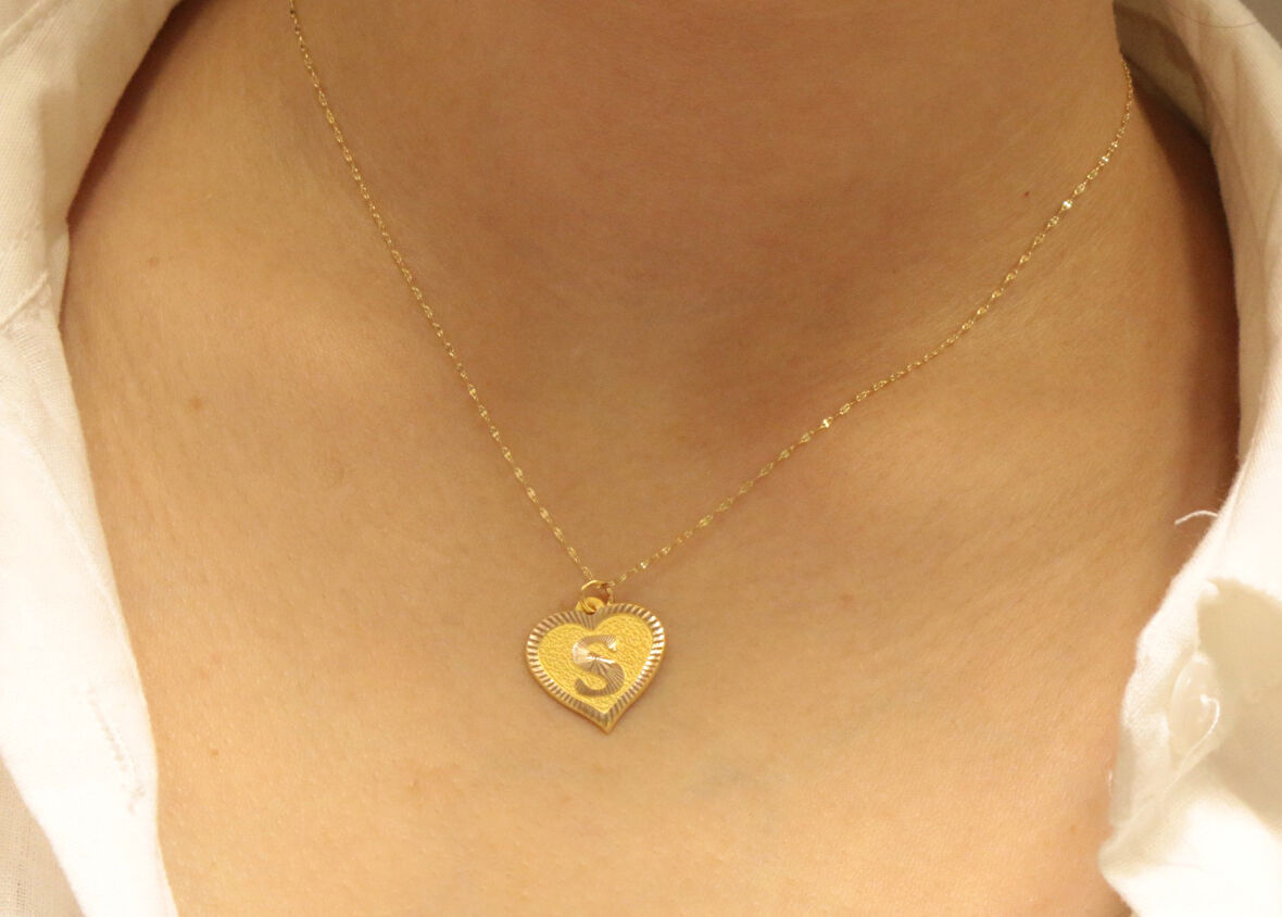 Altın S Harfli Aynalı Zincir