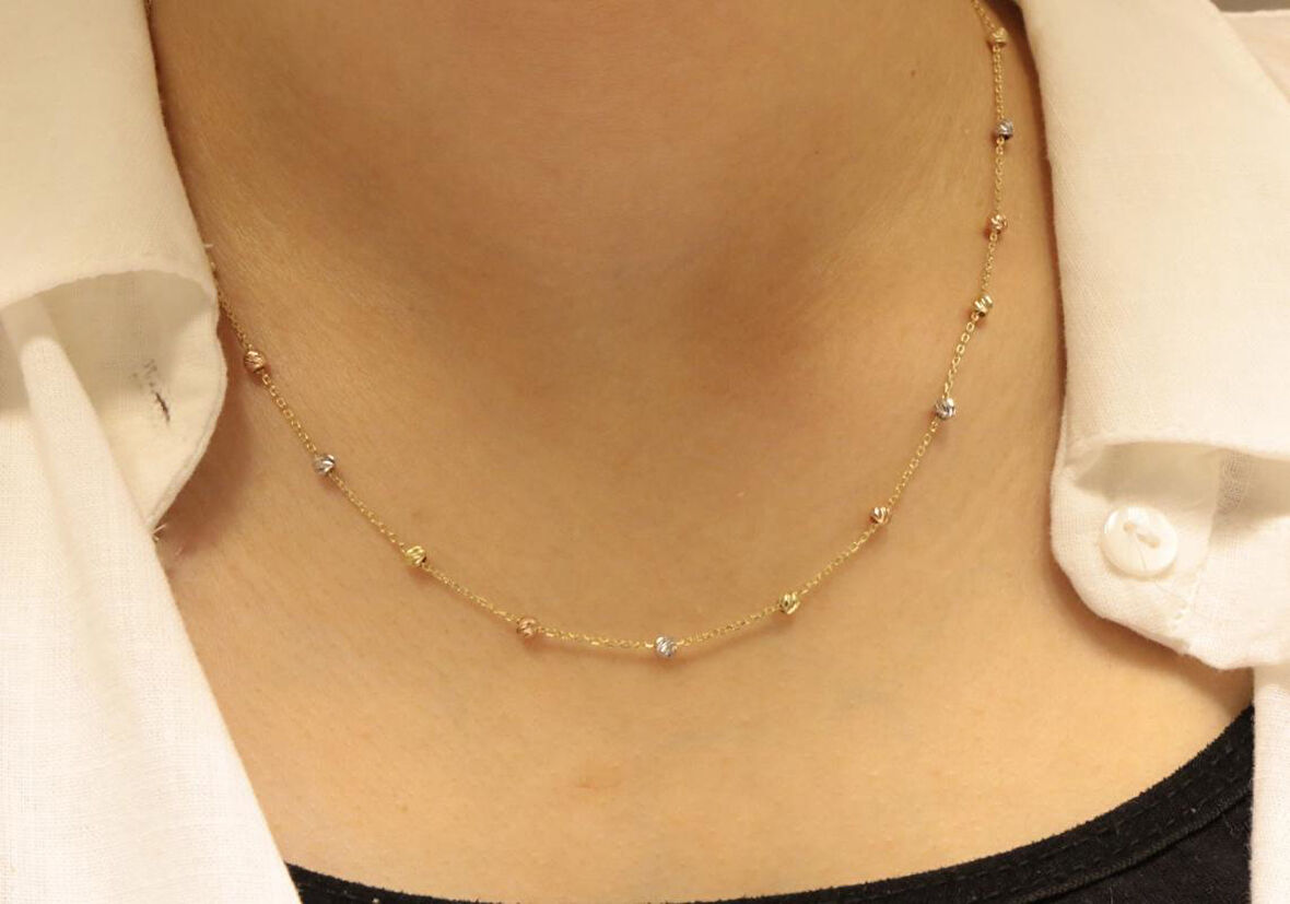 14 Ayar Altın Dorika Toplu Zincir