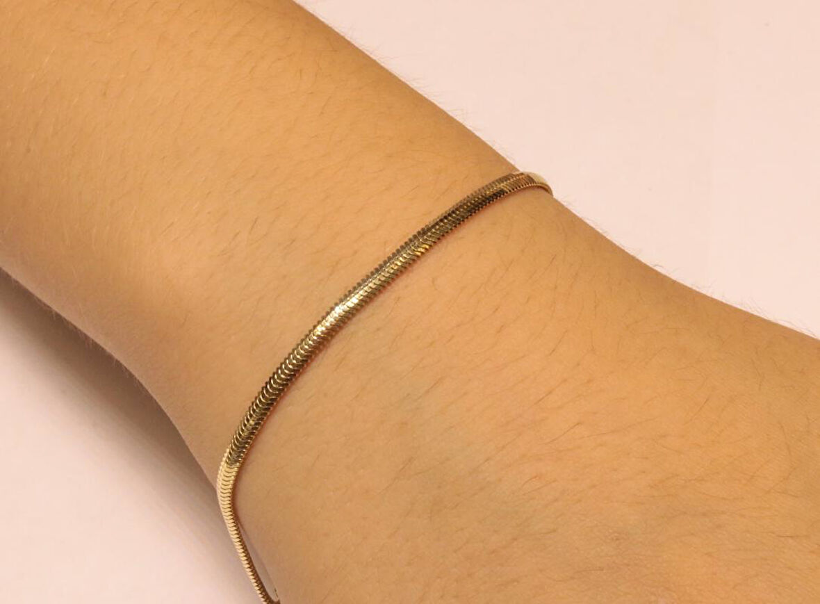  Altın İtalyan Balık Sırtı Bileklik