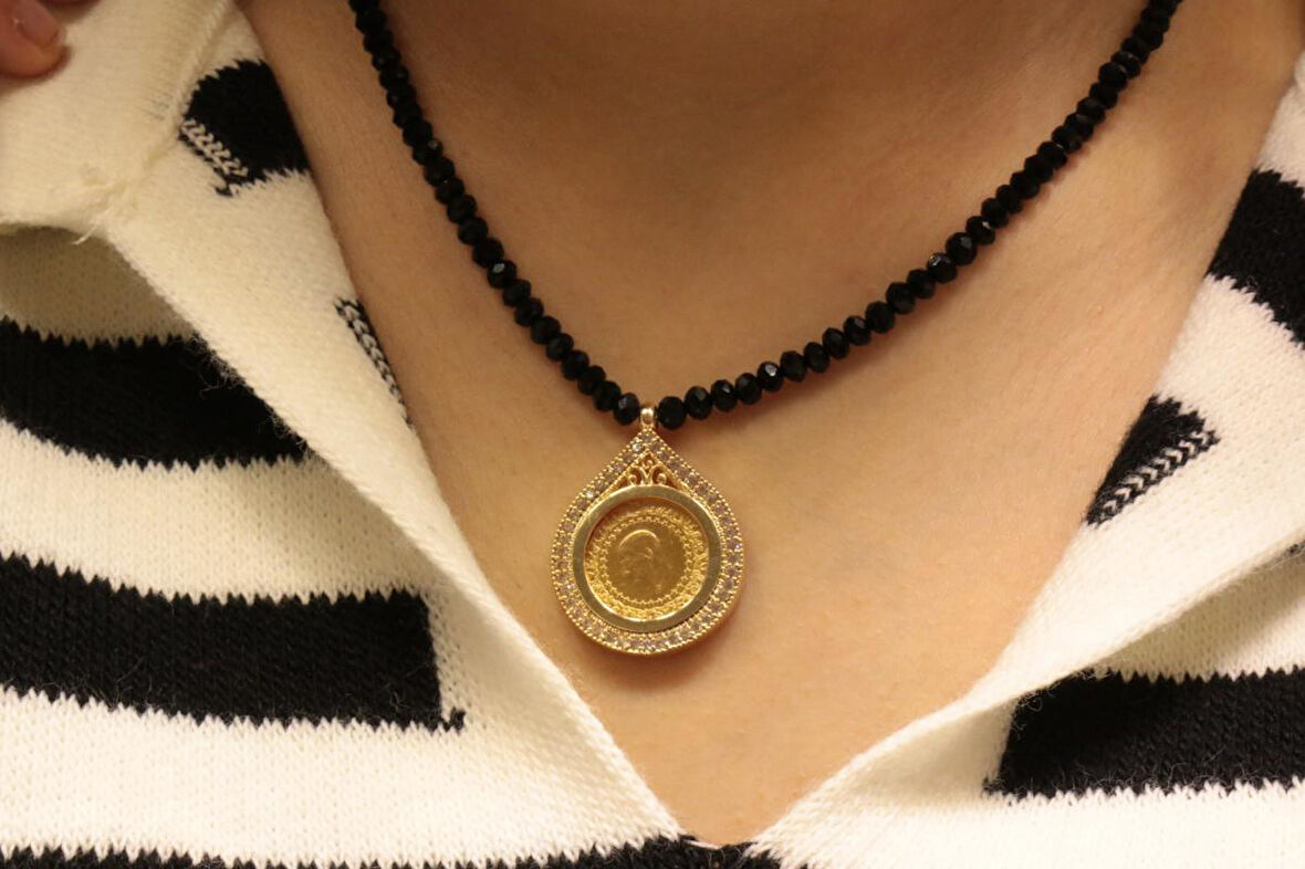 Çeyrek Altın Kolye CZ19