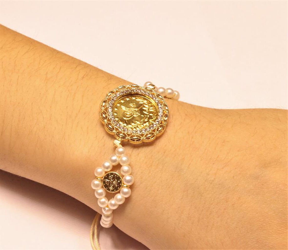 Yarım Reşat Baskı Altınlı Bileklik RB15