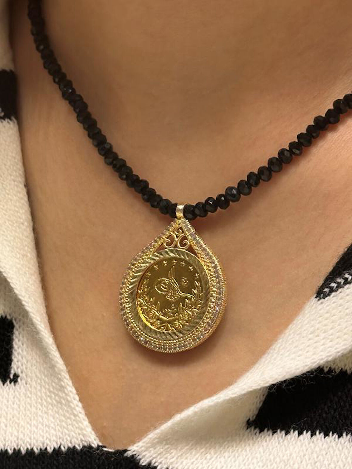 Baskı Reşat  Altın Kolye  RBY02