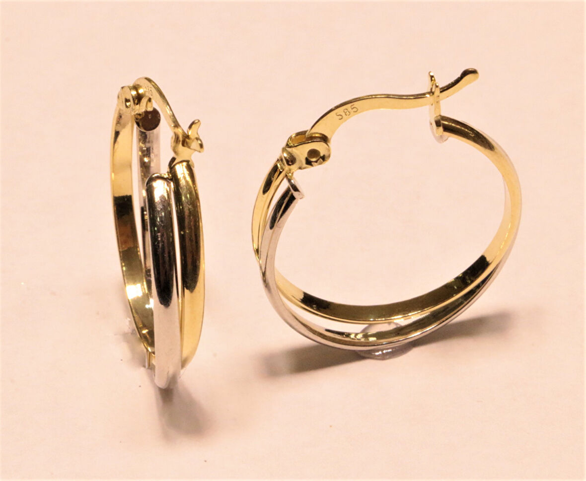 14 Ayar Altın Halka Küpe 25101