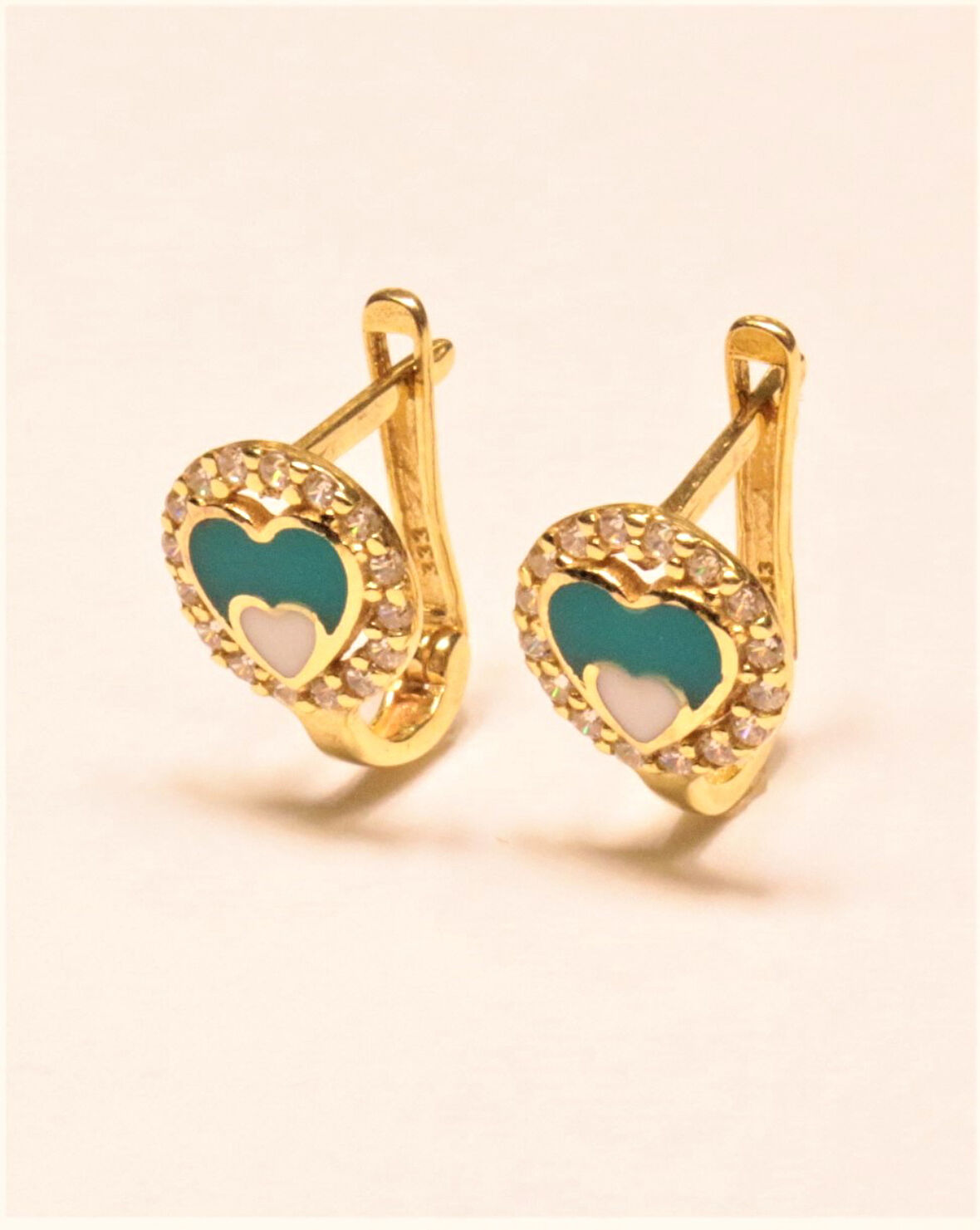 Altın Kalpli Çocuk Küpesi