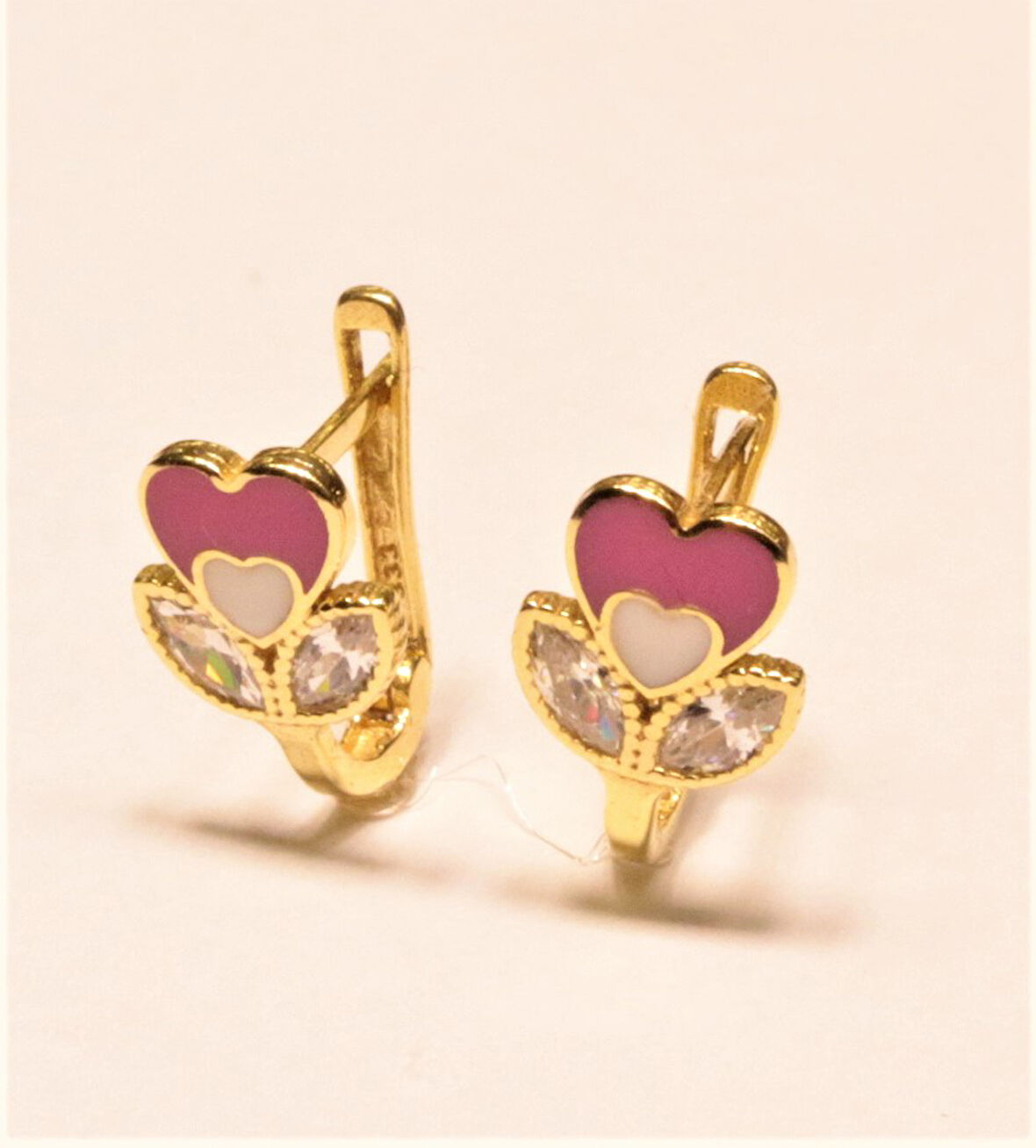 Altın Kalpli Çocuk Küpesi 3993