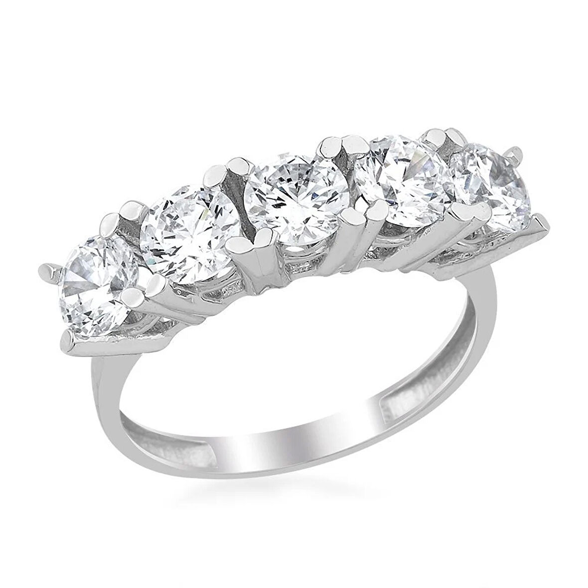 Beyaz Altın Beştaş Yüzük