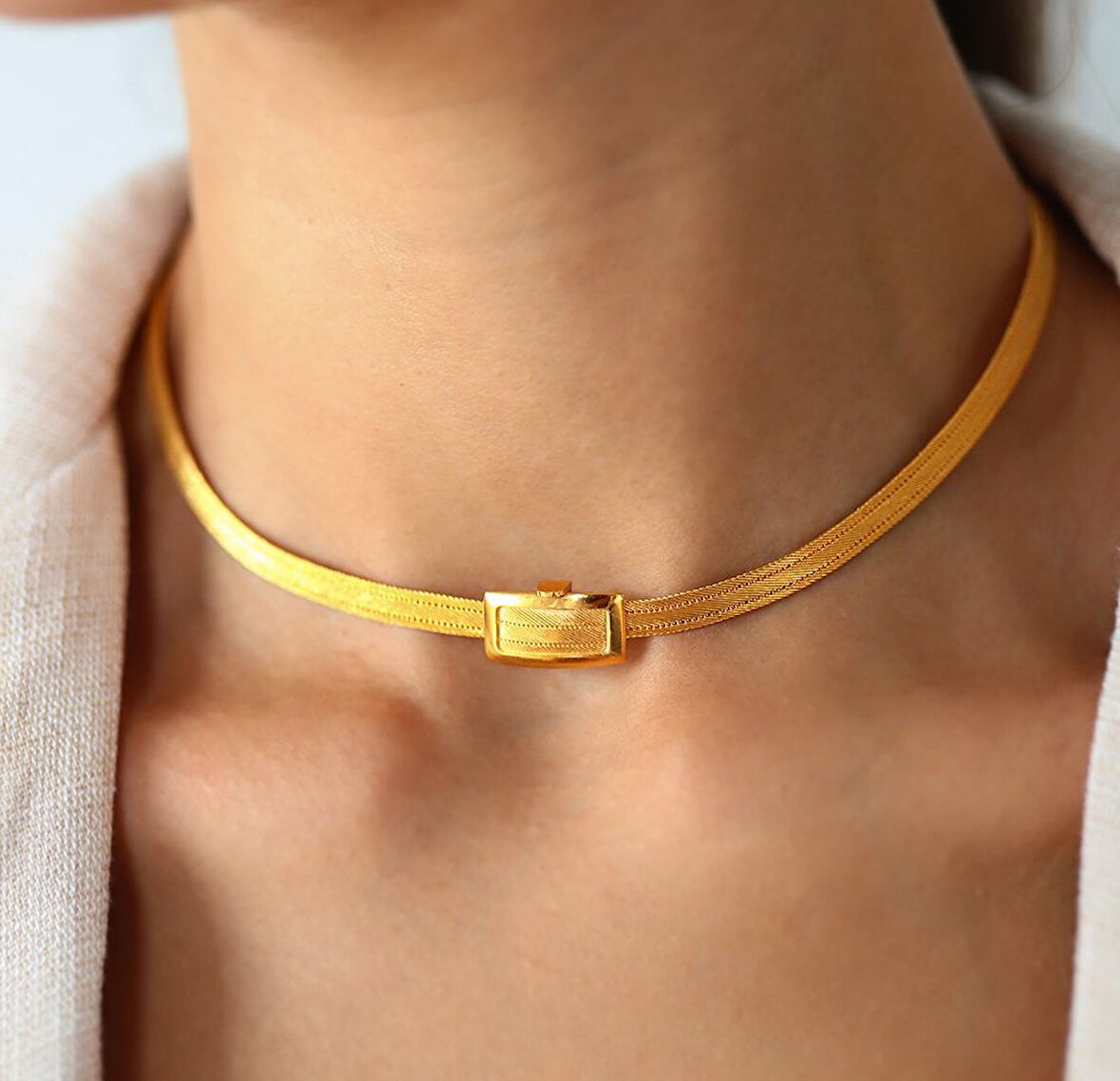 14 Ayar Altın Trabzon Hasır Gerdanlık