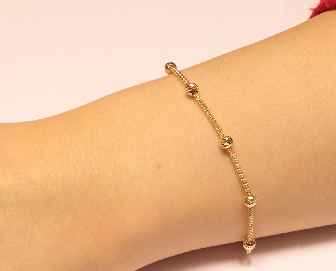  Altın Popcorn Bileklik