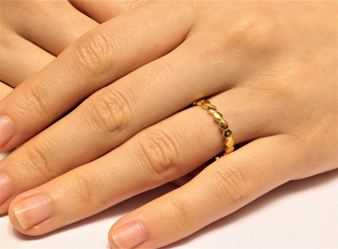 22 Ayar Altın Minimal Yüzük