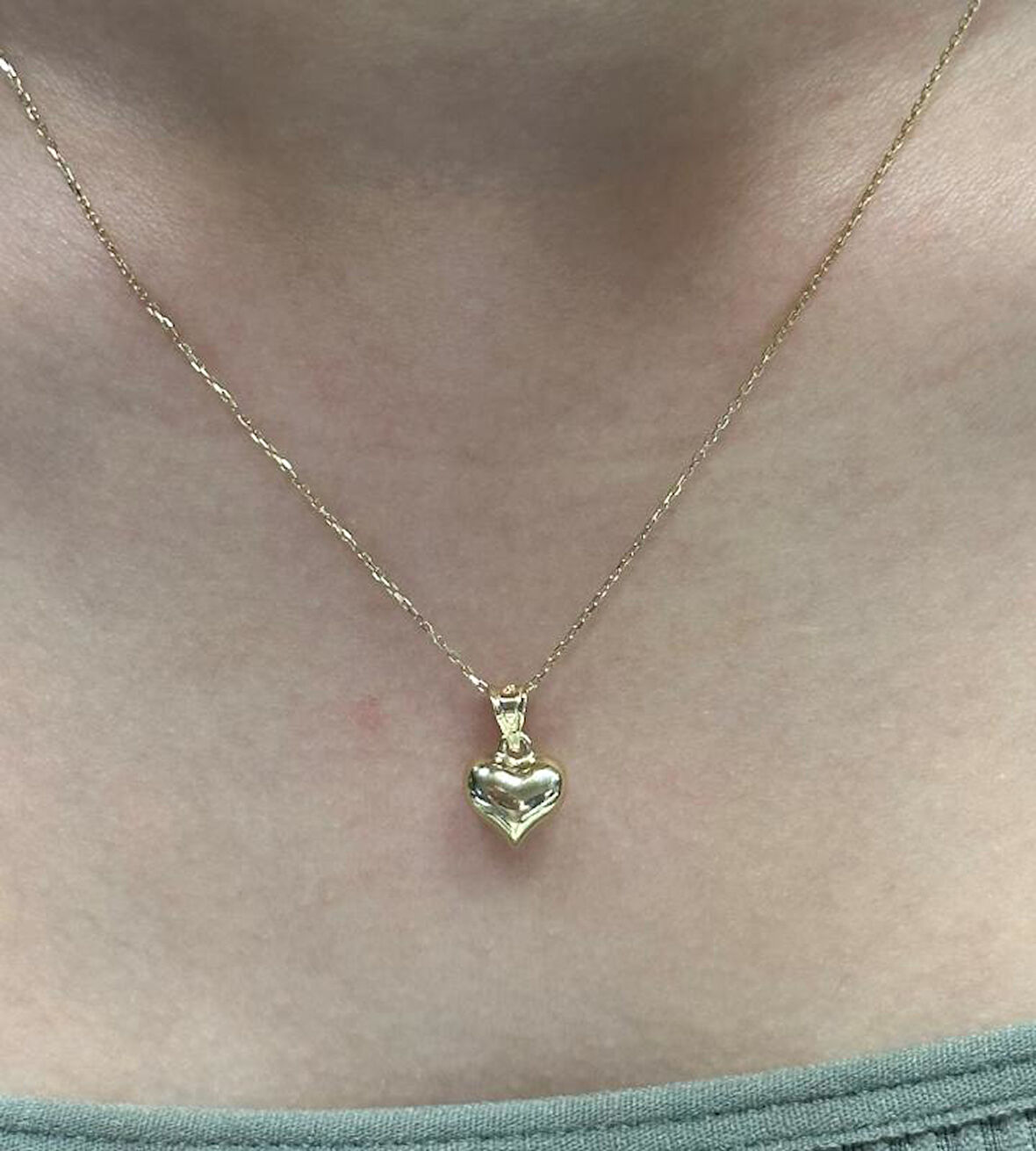 Altın Bomb Kalp  Kolye Ucu 