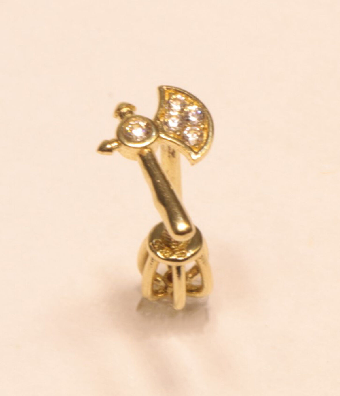 14 Ayar Altın Piercing Tragus Küpe 25114-T006