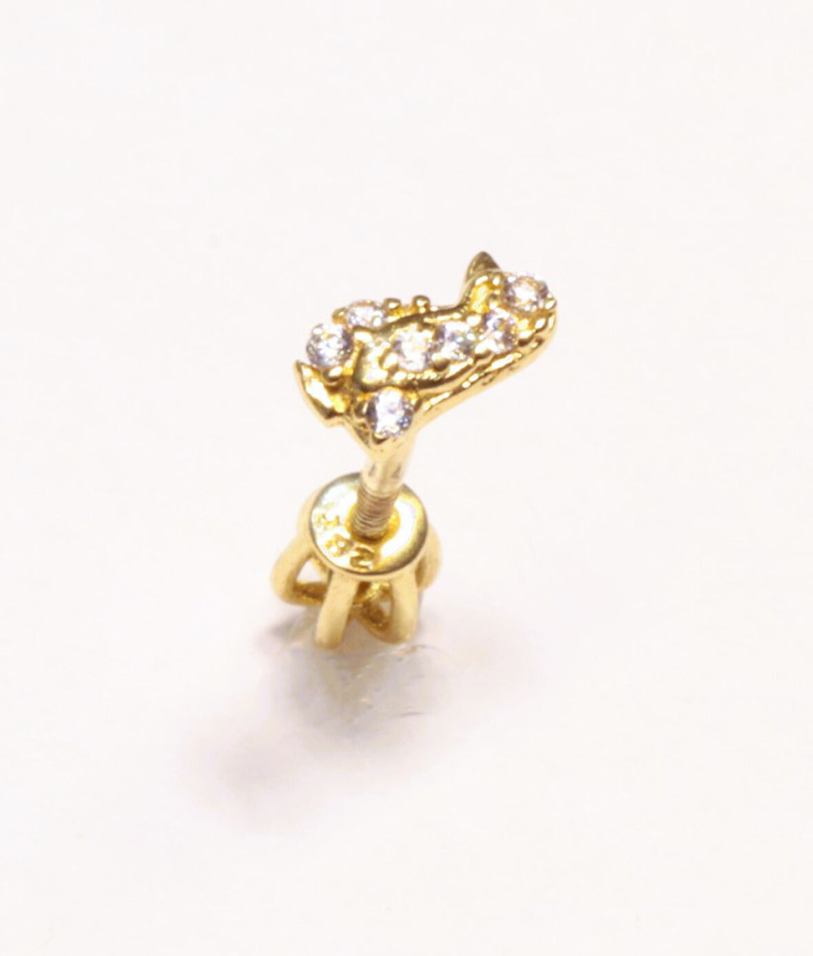  14 Ayar Altın Piercing Tragus Küpe T031