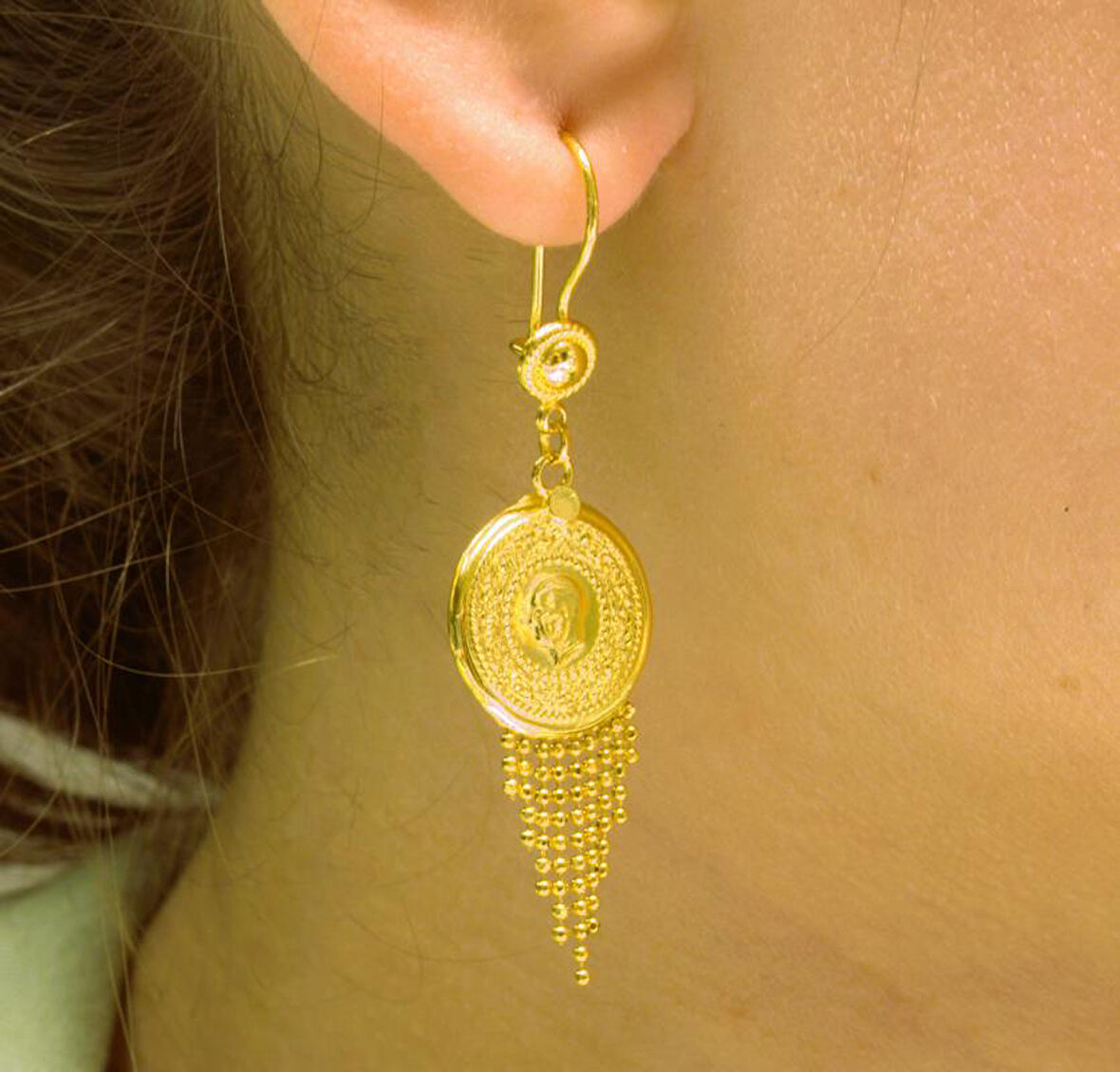  14 Ayar Çeyrek Altın Küpe  25116