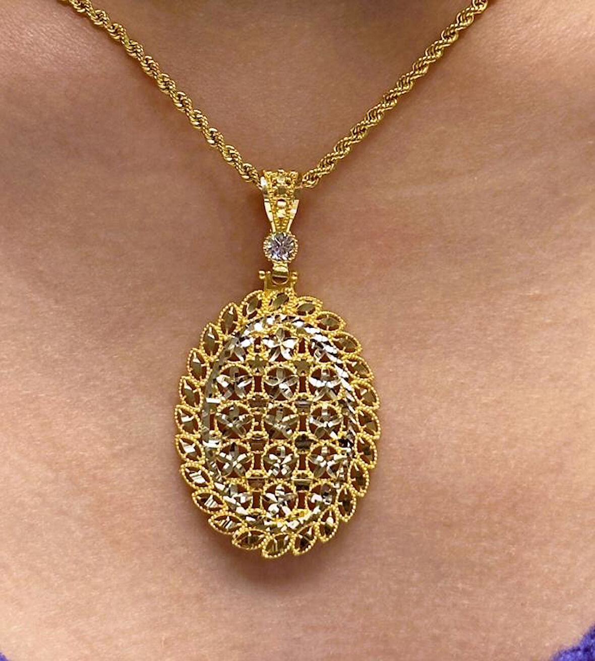 Altın Dorika Toplu Kolye Ucu 37002-2