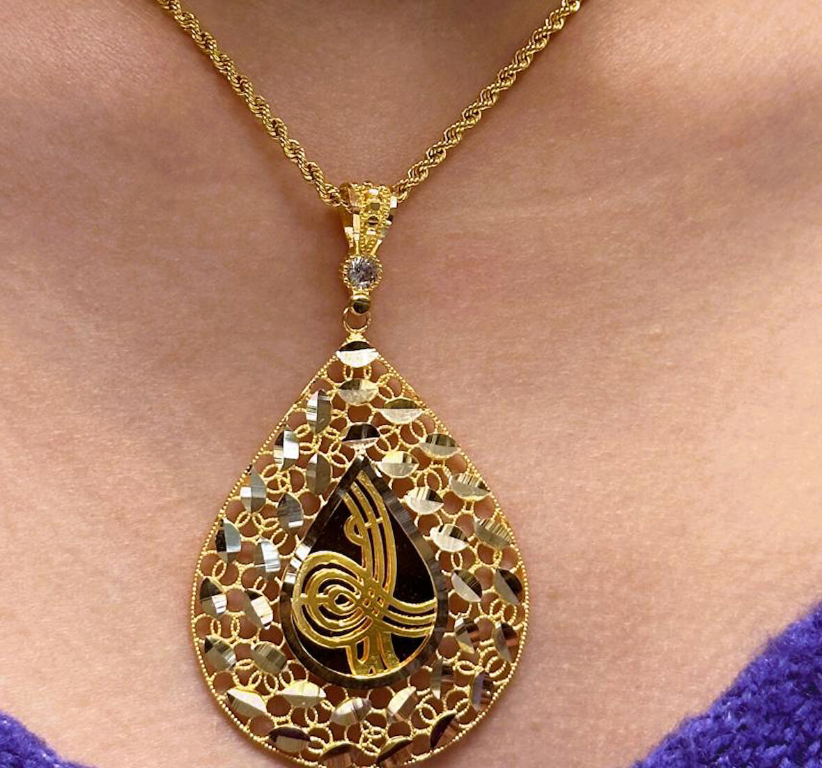 Altın Tuğra Model Kolye Ucu 37003-2