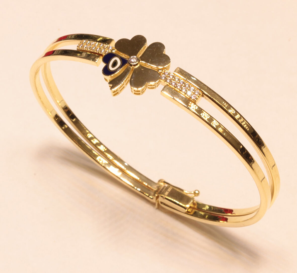  Altın Yonca Model Kelepçe Bilezik 32202