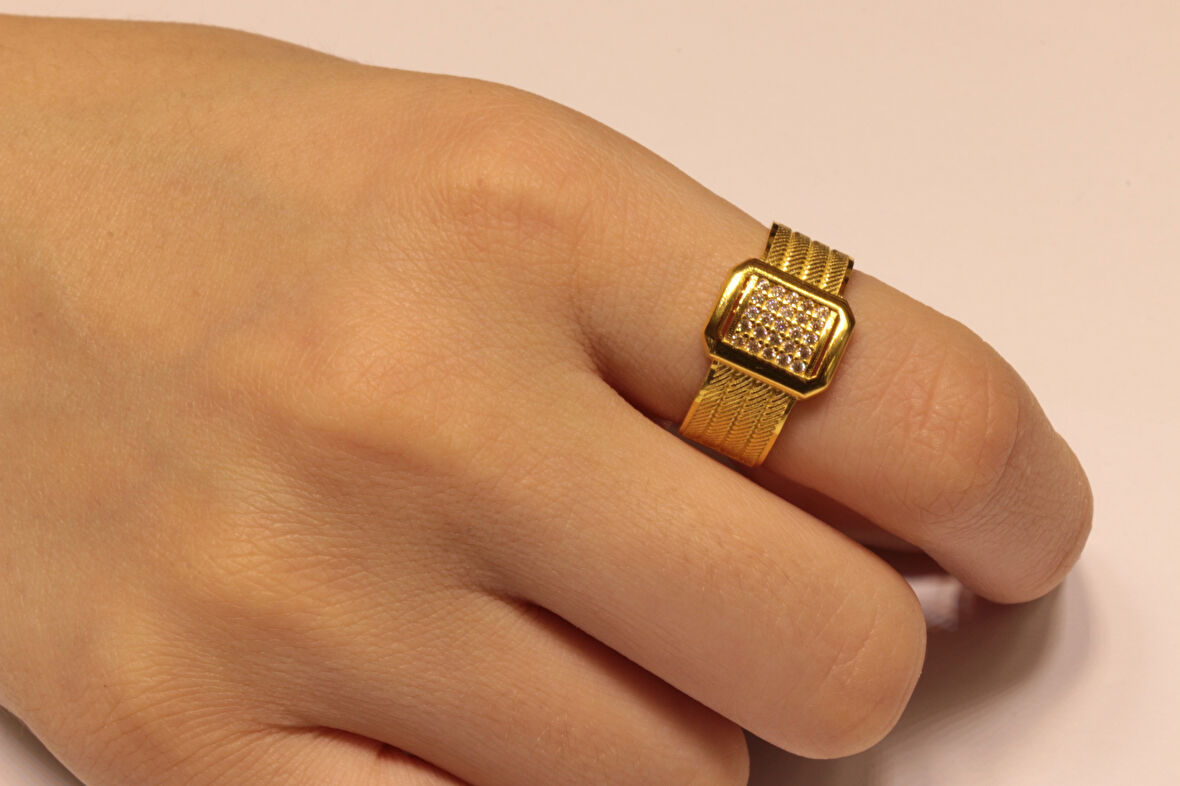 14 Ayar Altın Trabzon Hasır Yüzük