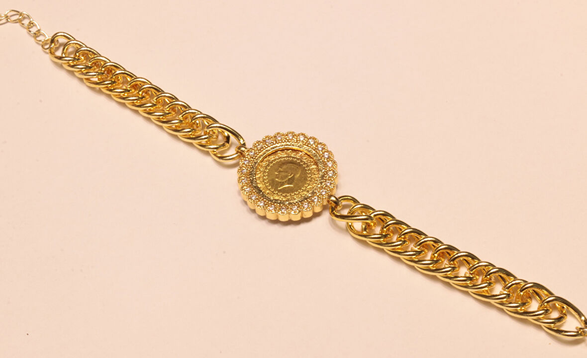 22 Ayar Çeyrek Altınlı Kadın Bileklik CK59