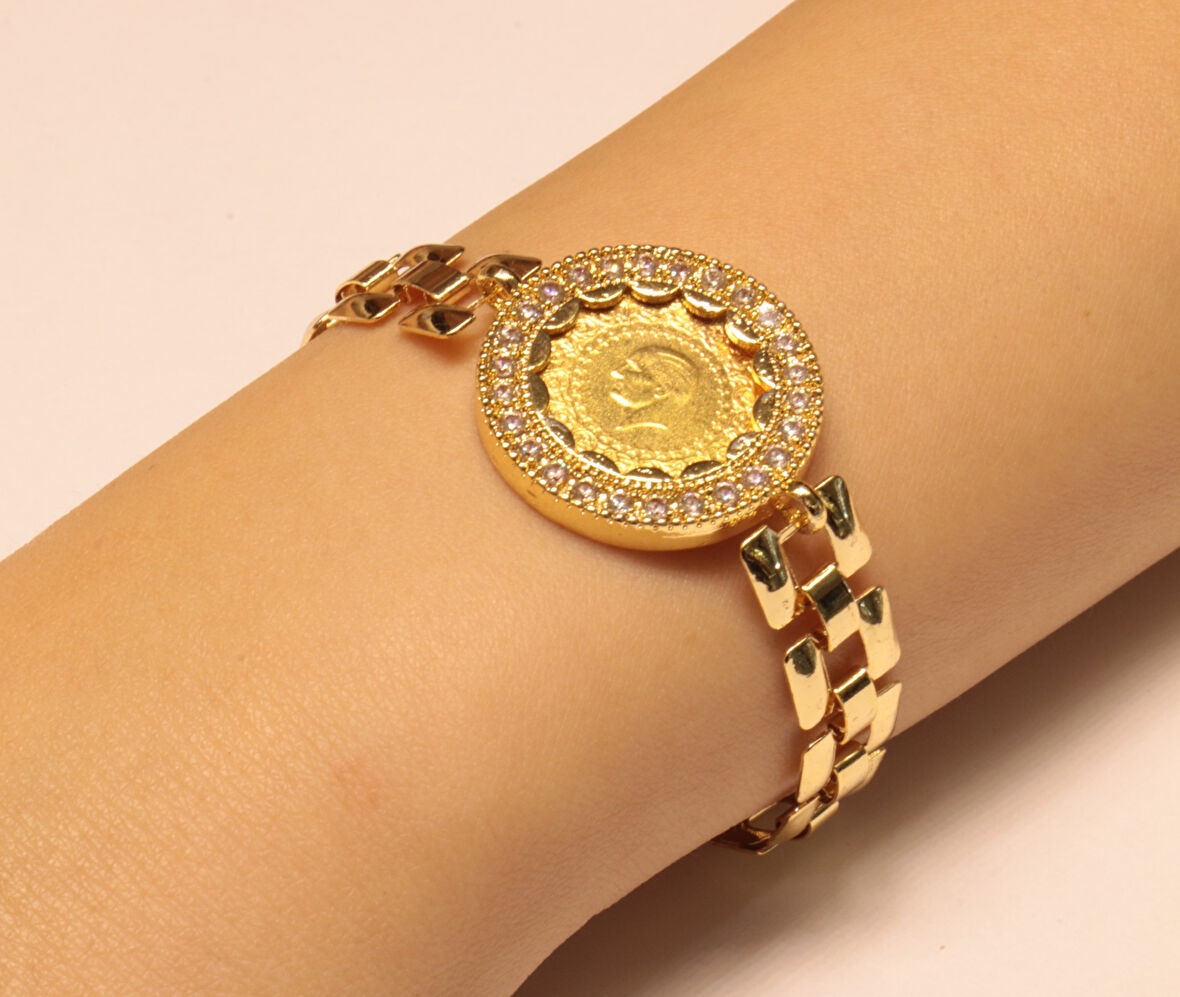 22 Ayar Çeyrek Altınlı Bileklik CK62