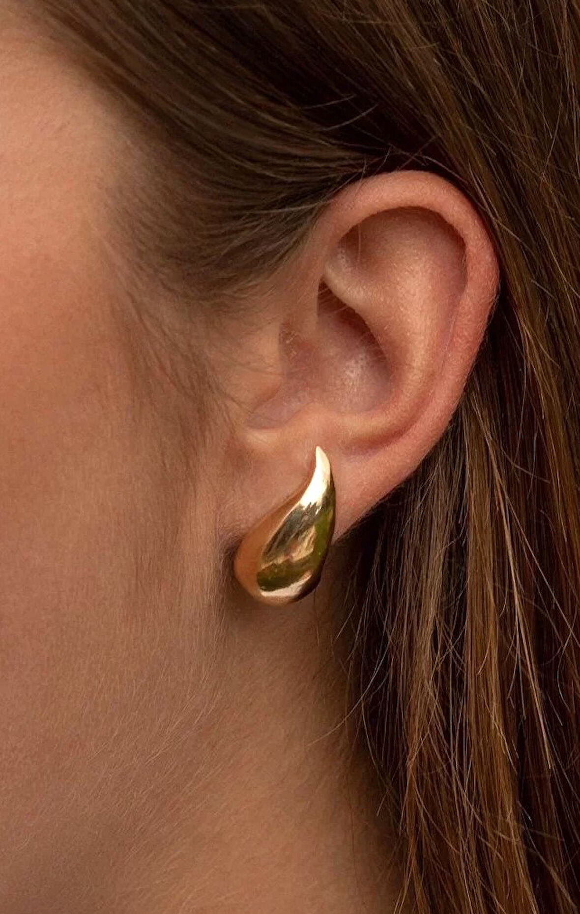 Altın Gözyaşı Damla Küpe