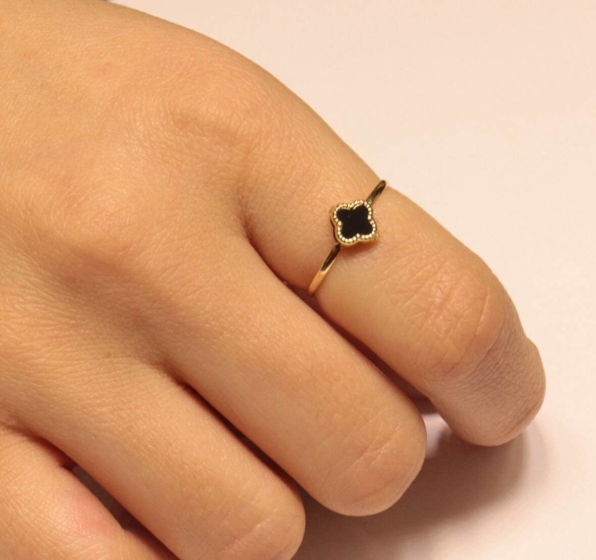  Altın Yonca Model Minimal Yüzük