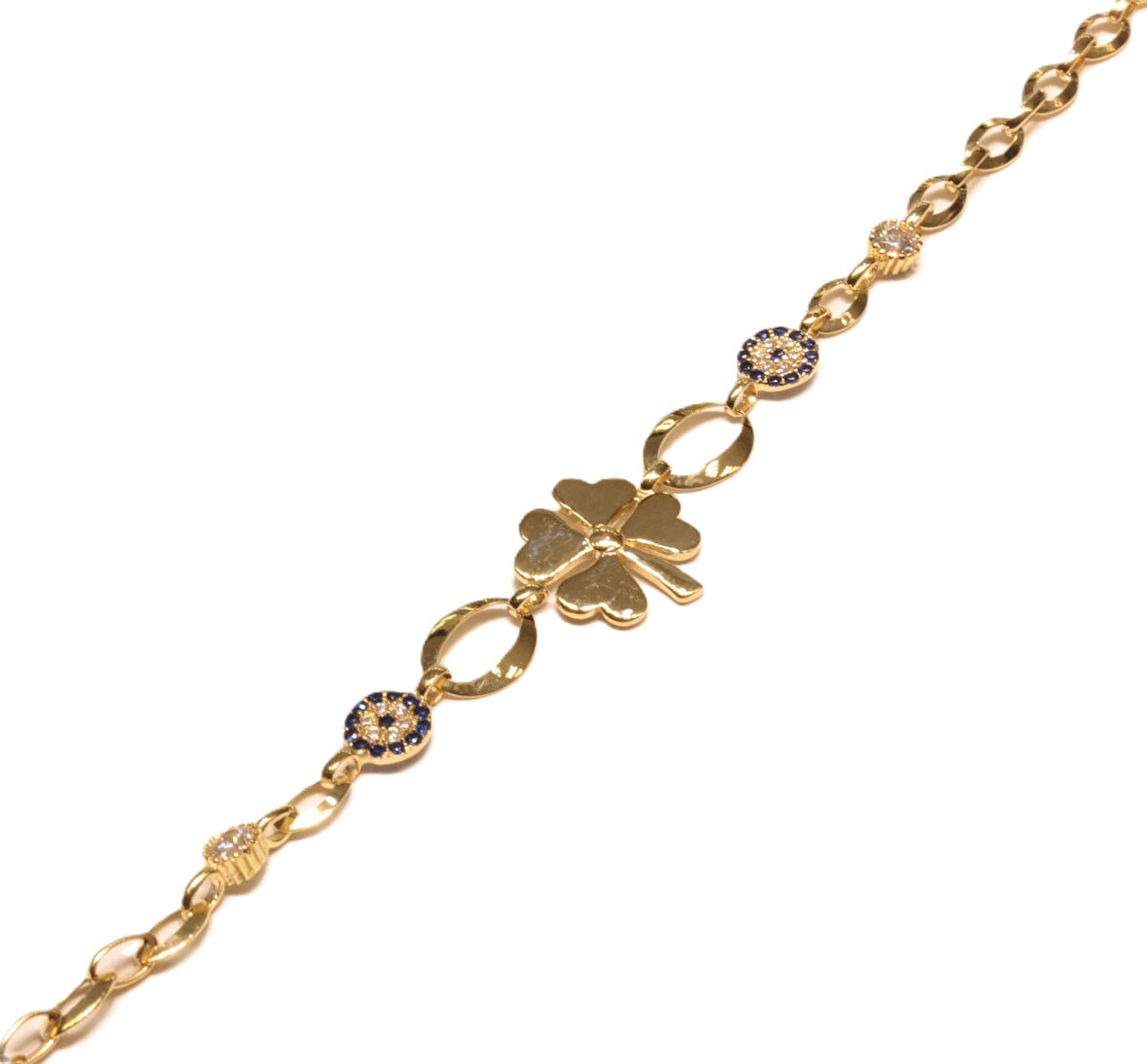  14 Ayar Altın Yonca Model Bileklik