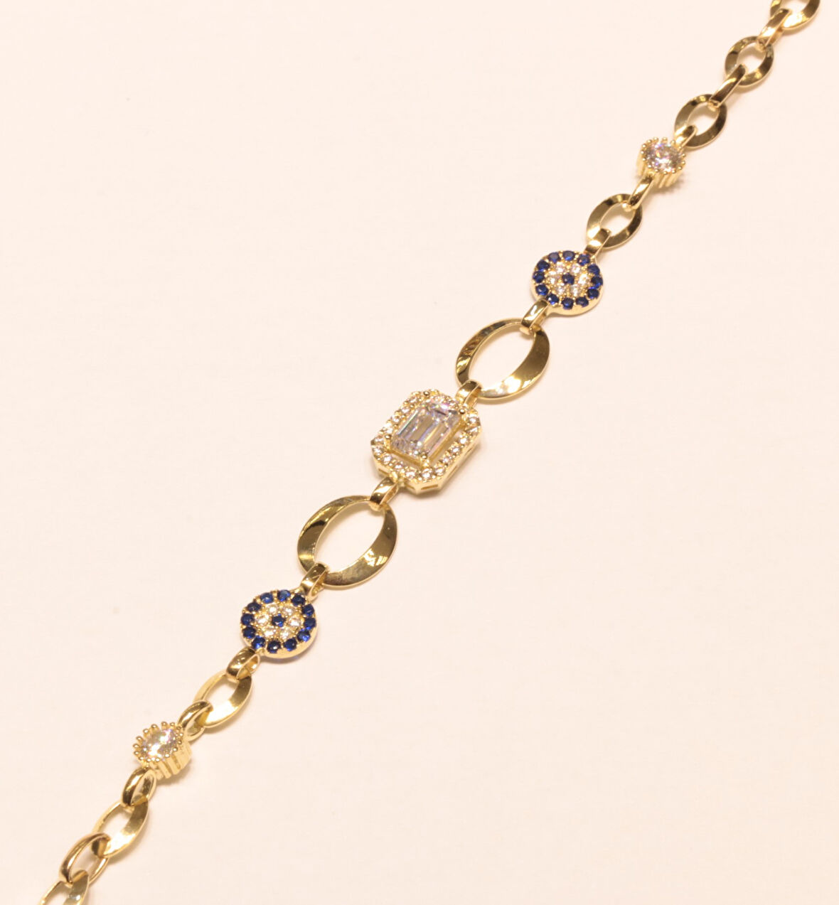 14 Ayar Kadın Altın Baget Taşlı Bileklik