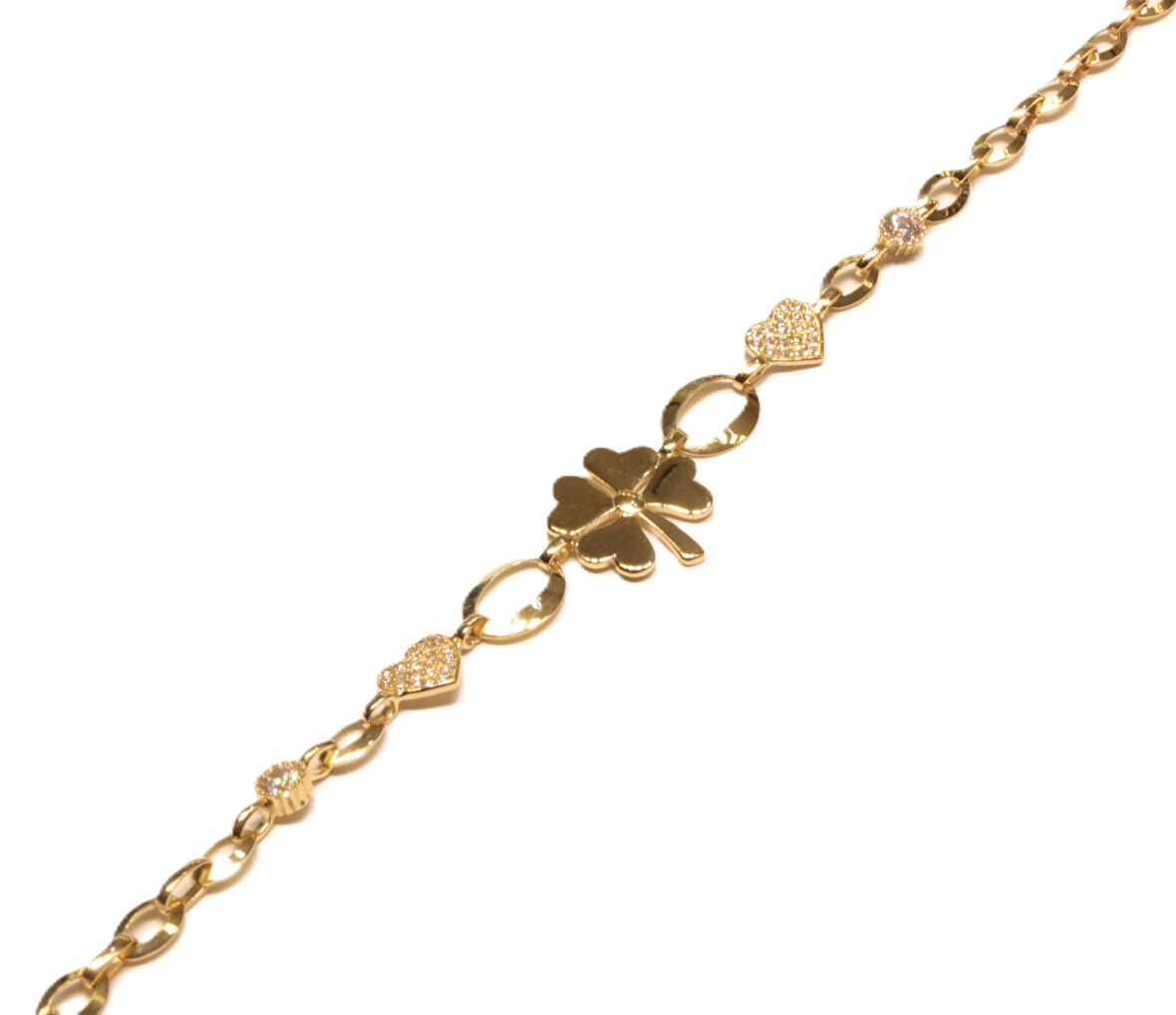 14 Ayar Altın Yonca Model Bileklik 233151