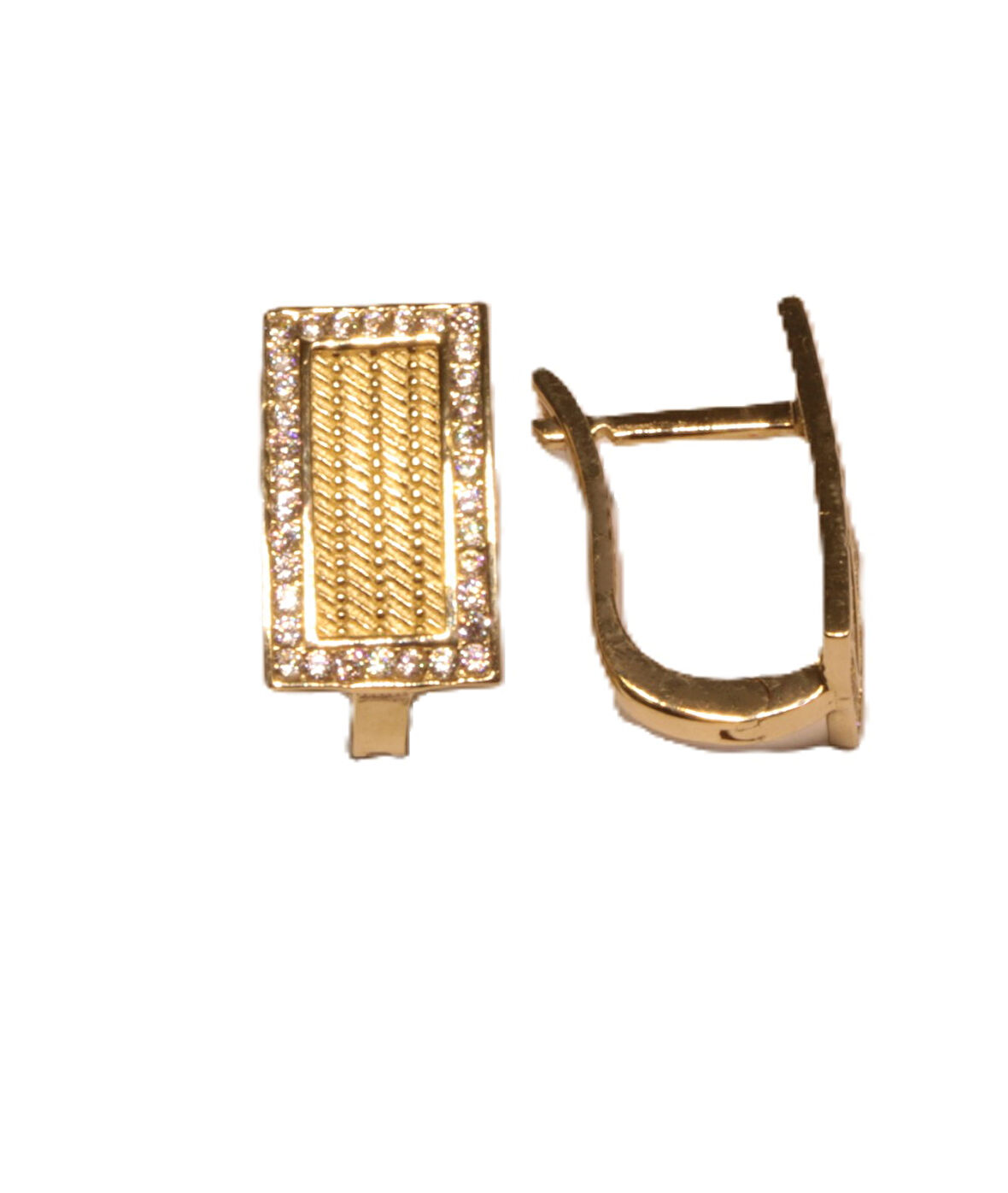  14 Ayar Altın Trabzon Hasır Model J Küpe 25187