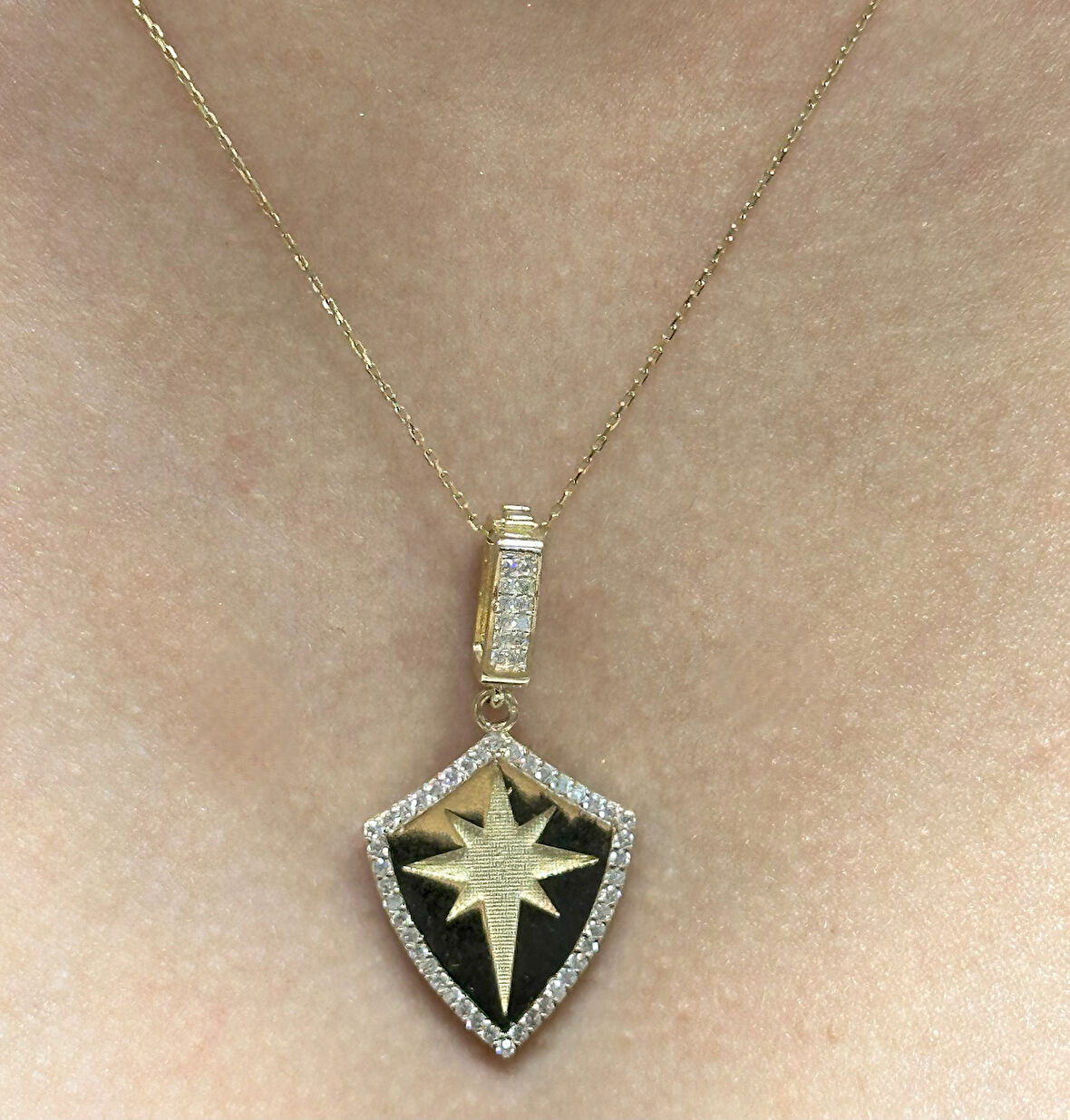  Altın Kutup Yıldız Kolye Ucu