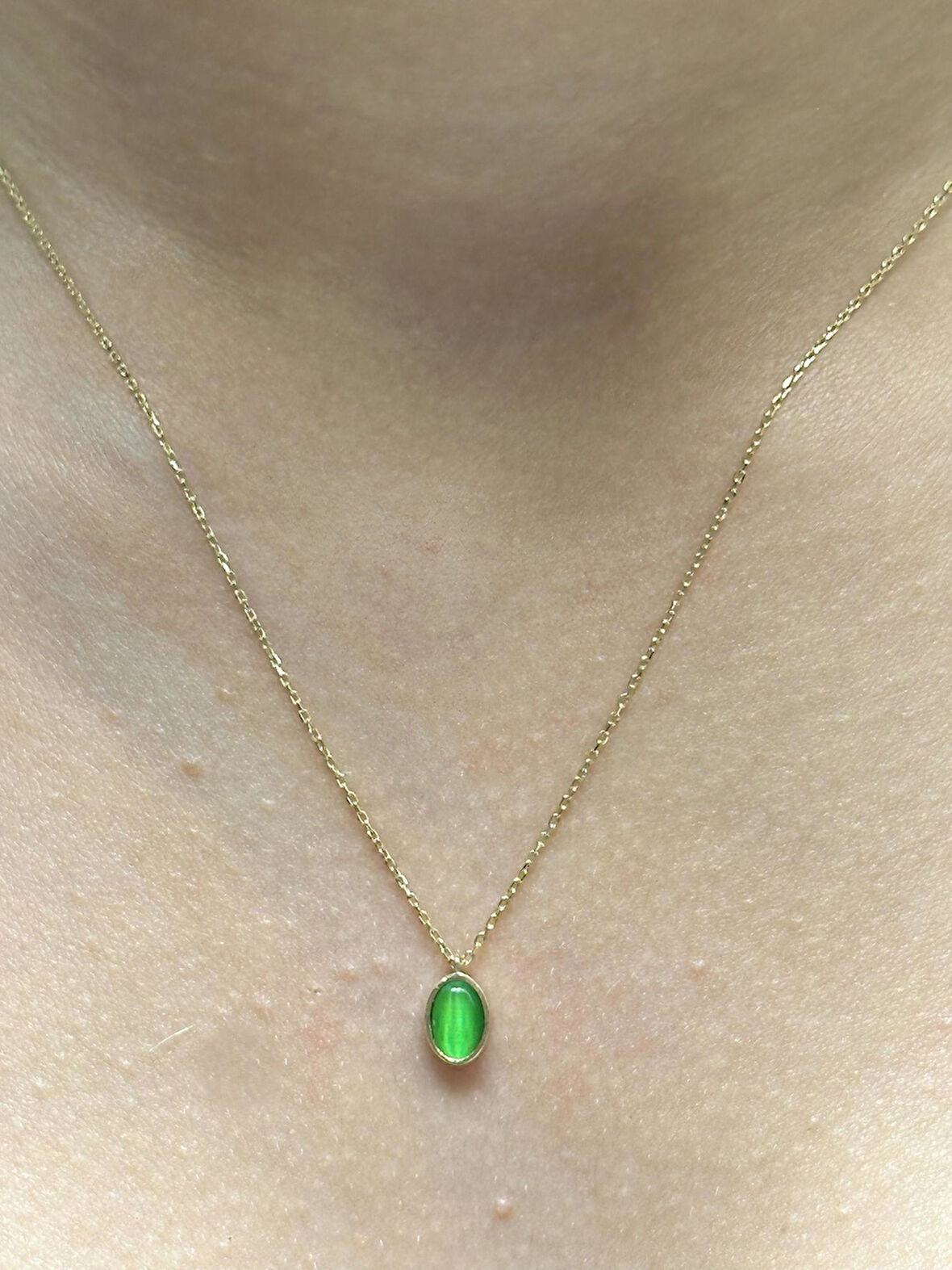  Altın Doğal Taş Kolye Uç Zincir