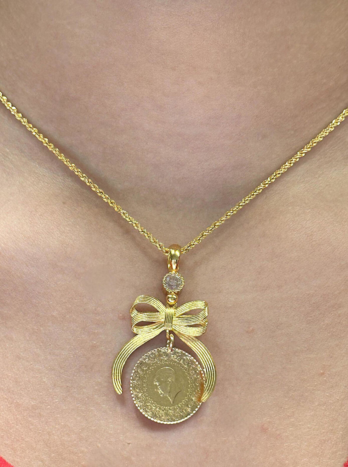 Çeyrek Altınlı Halat Zincir