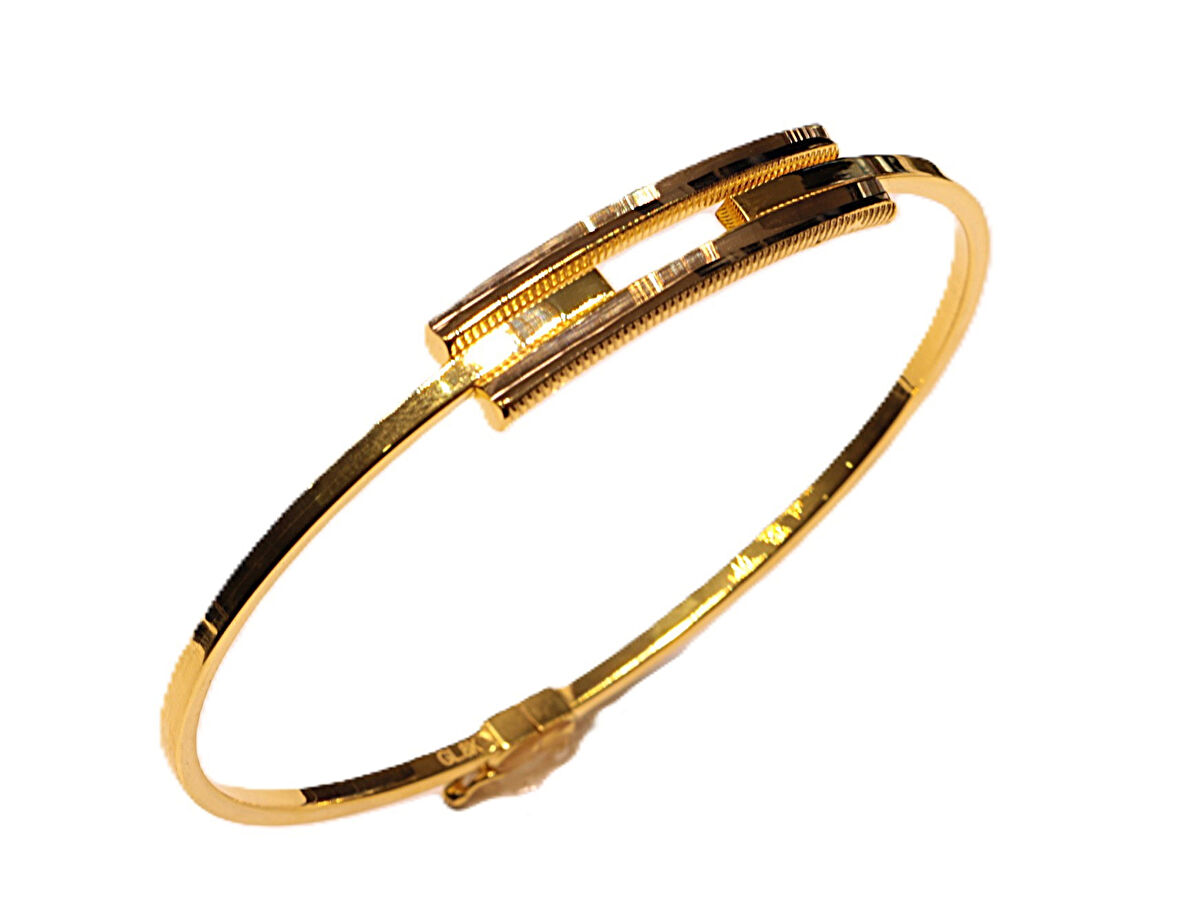 Altın Çiftli Ajda Model Kelepçe Bilezik