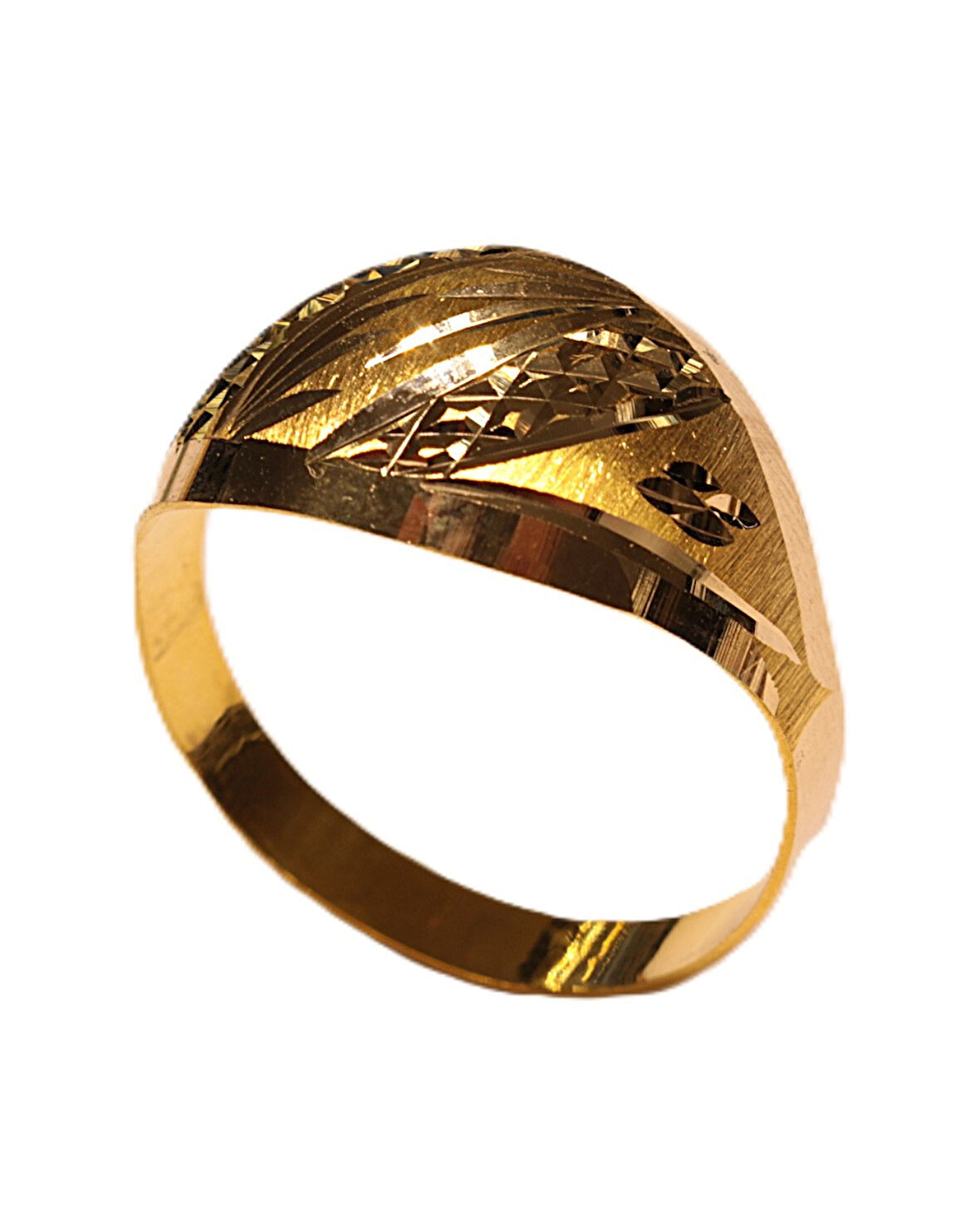  14 Ayar Altın Desenli Anne Yüzüğü