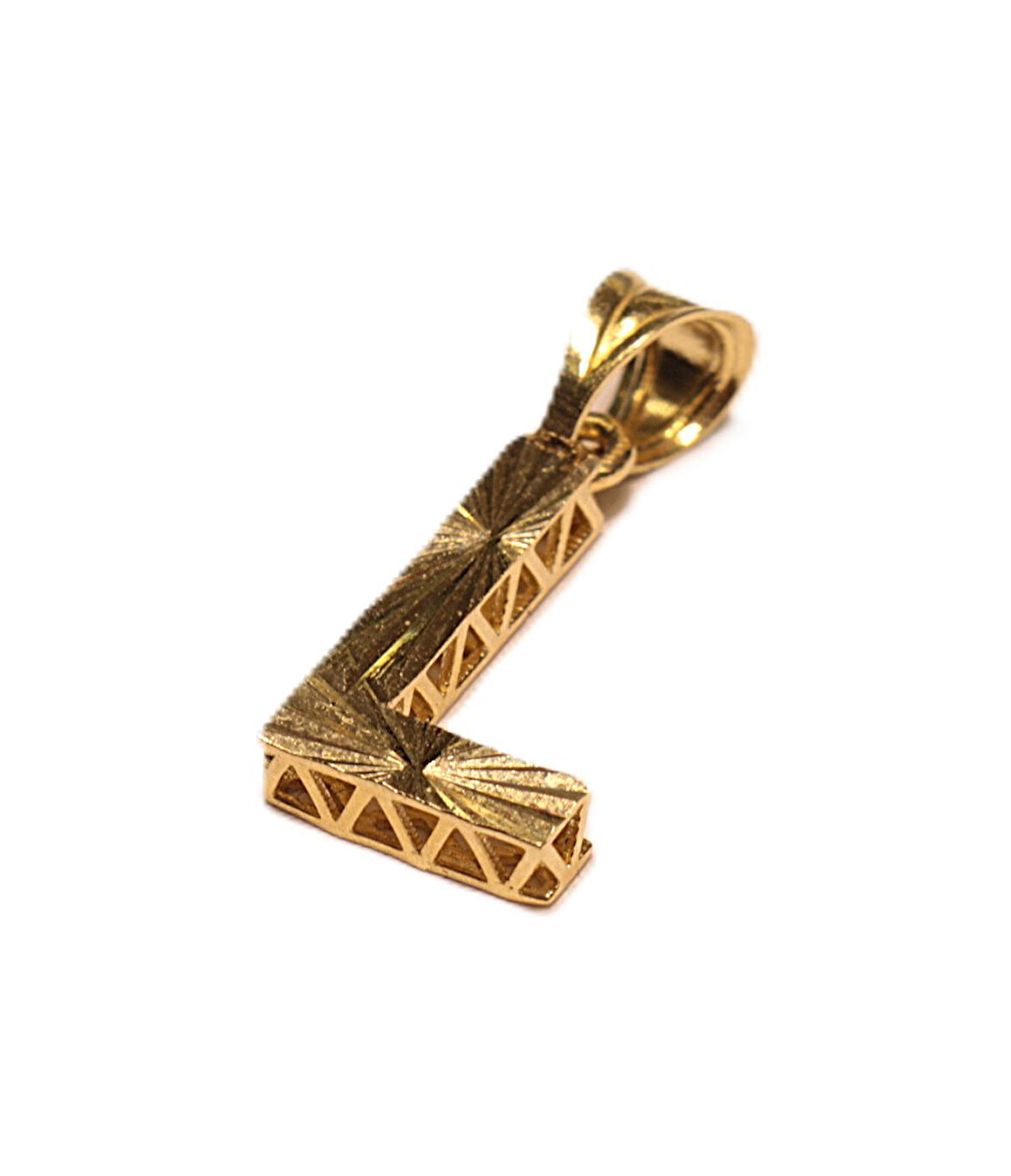  Altın 3 Boyutlu L Harfi