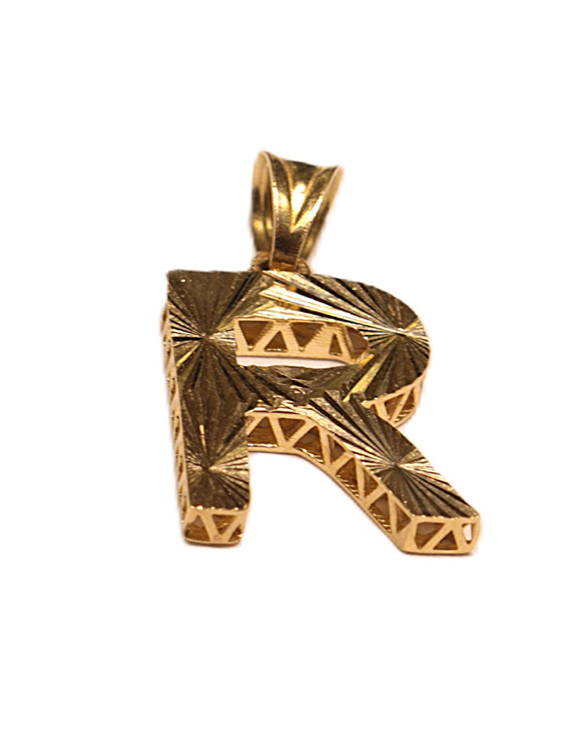 Altın 3 Boyutlu R Harfi