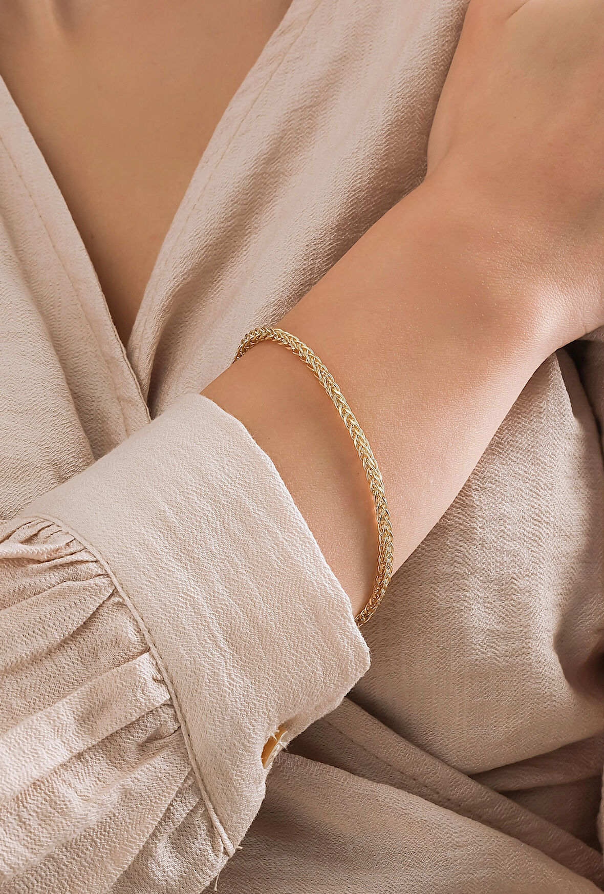 14 Ayar Altın Spy Model Bileklik