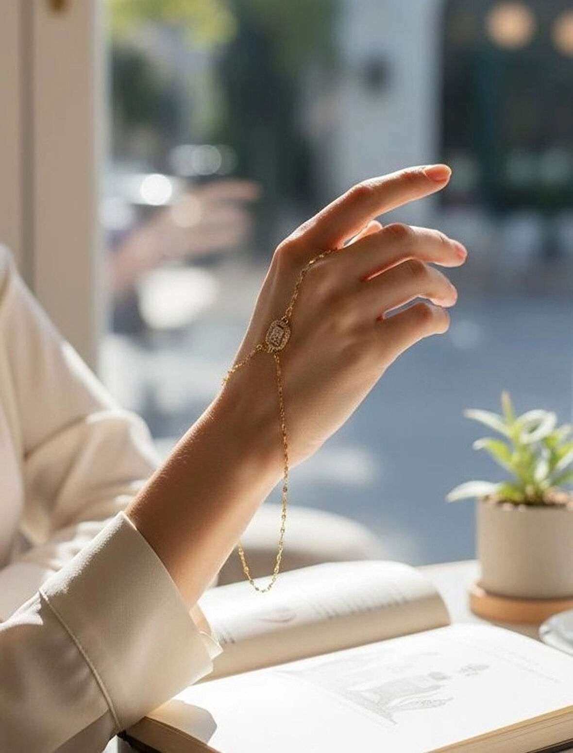 14 Ayar Altın Baget Taşlı Model Şahmeran